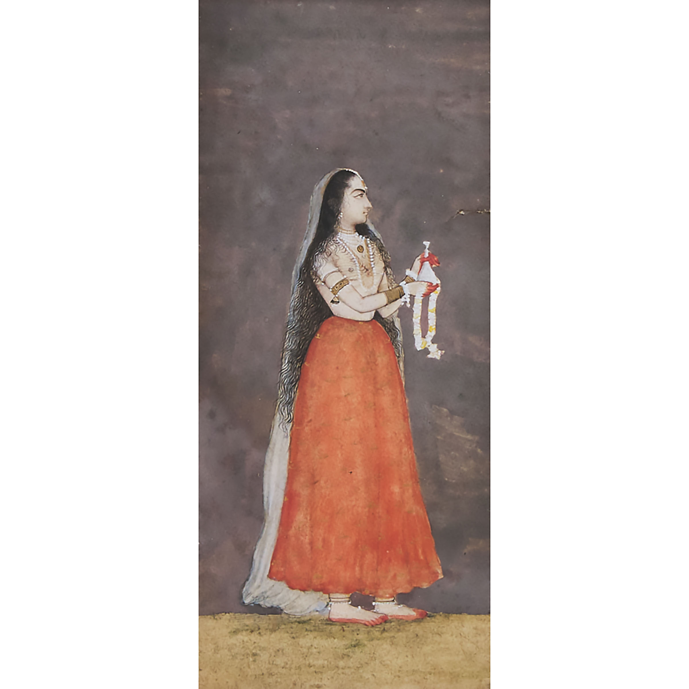 Mughal School, A Court Lady Holding
