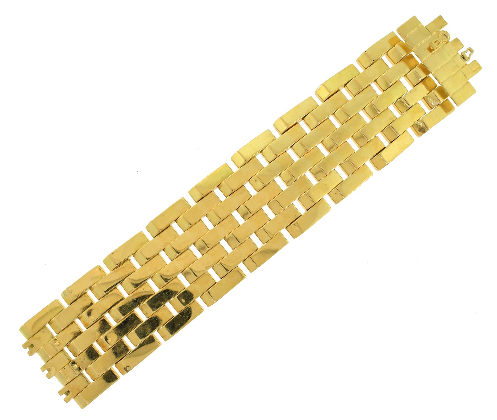 RETRO STYLE 18K YELLOW GOLD WIDE