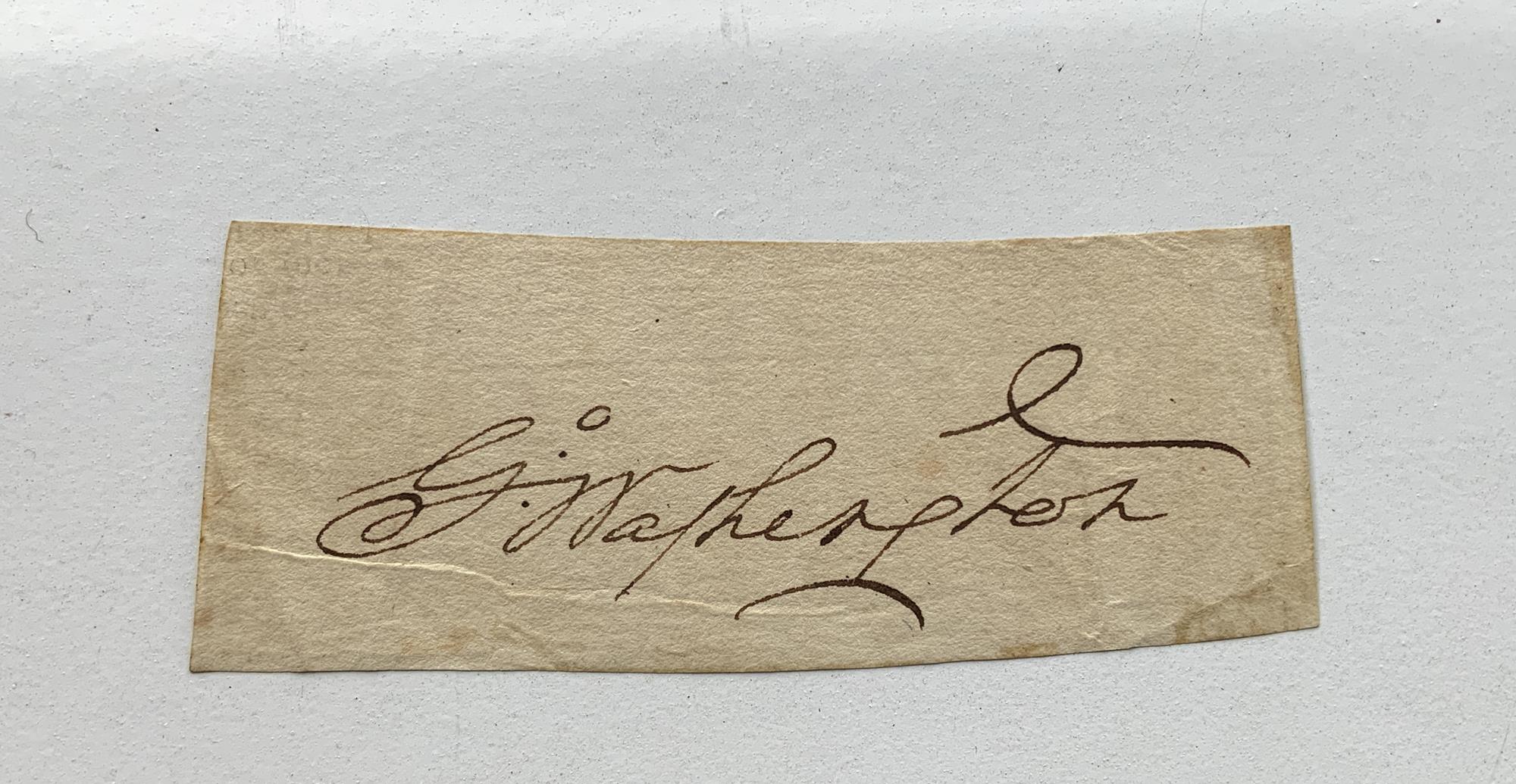 AUTHENTIC GEORGE WASHINGTON SIGNATURE.