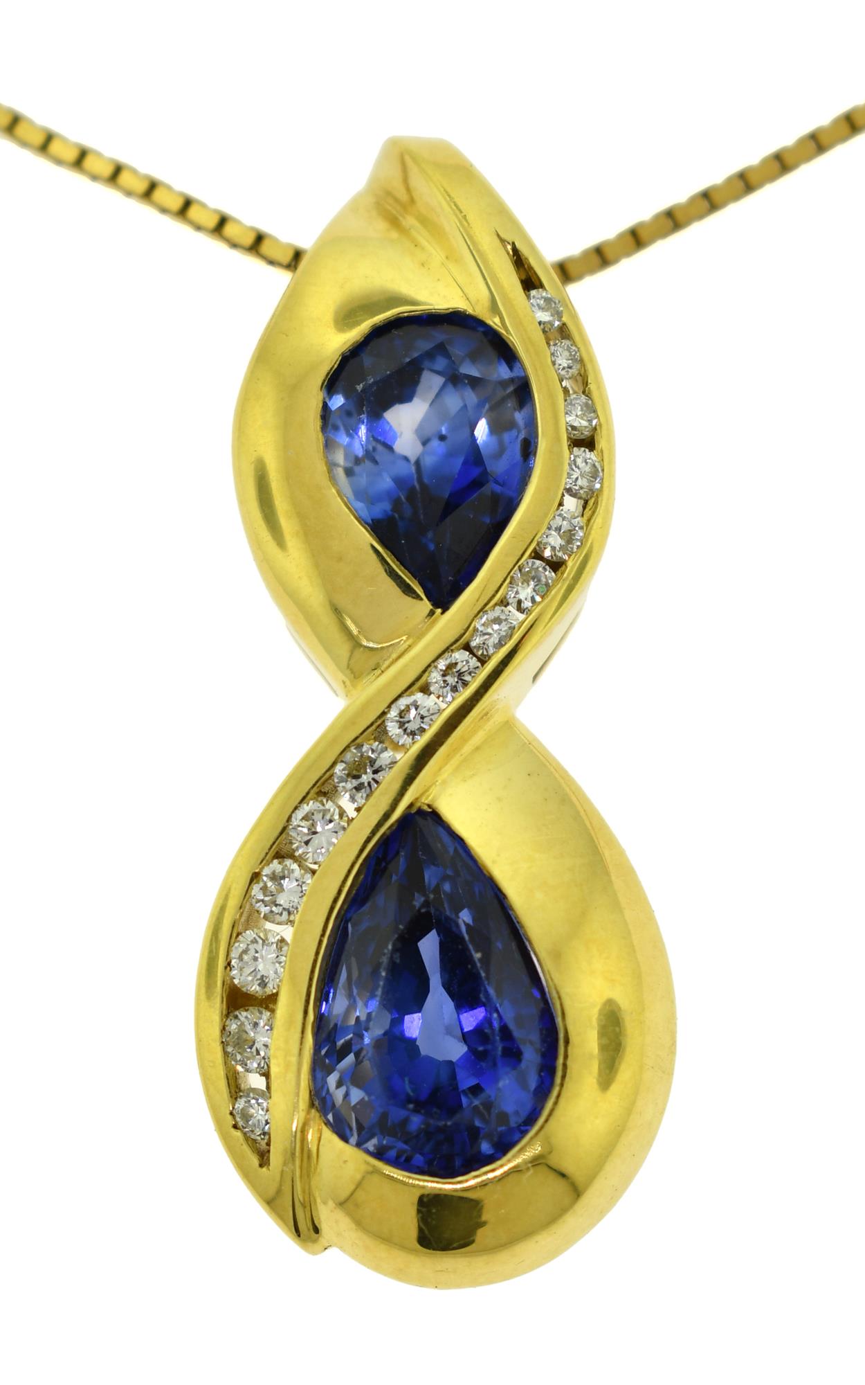 18K GOLD INFINITY SAPPHIRE & DIAMOND