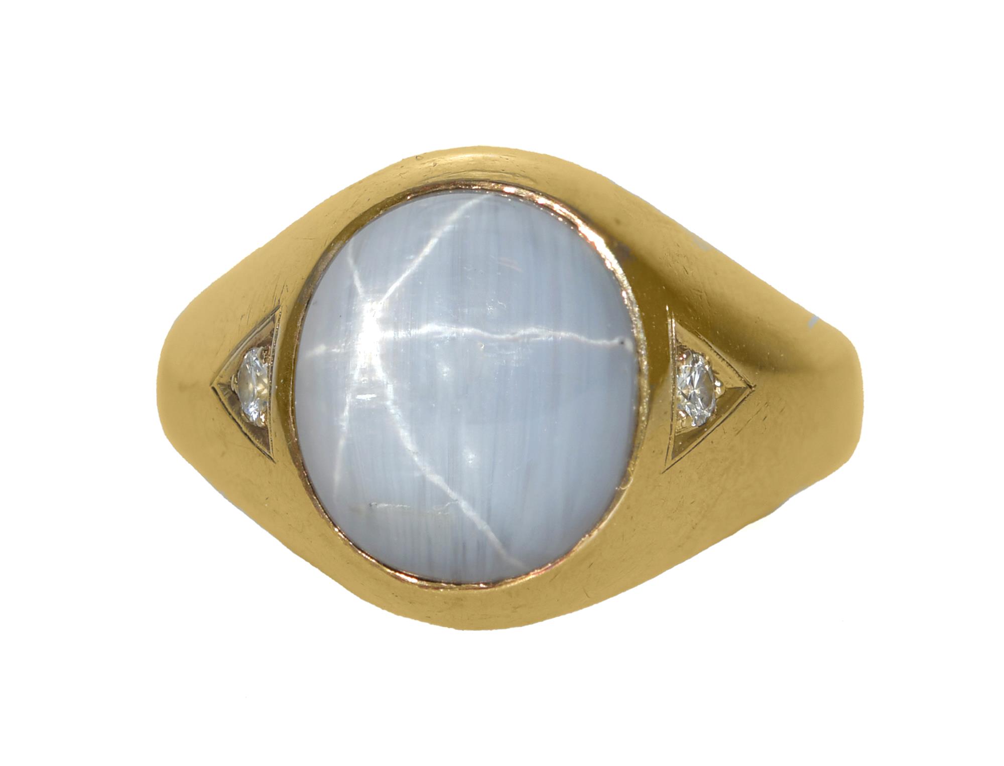 14K GOLD STAR SAPPHIRE RING An 3ac81d