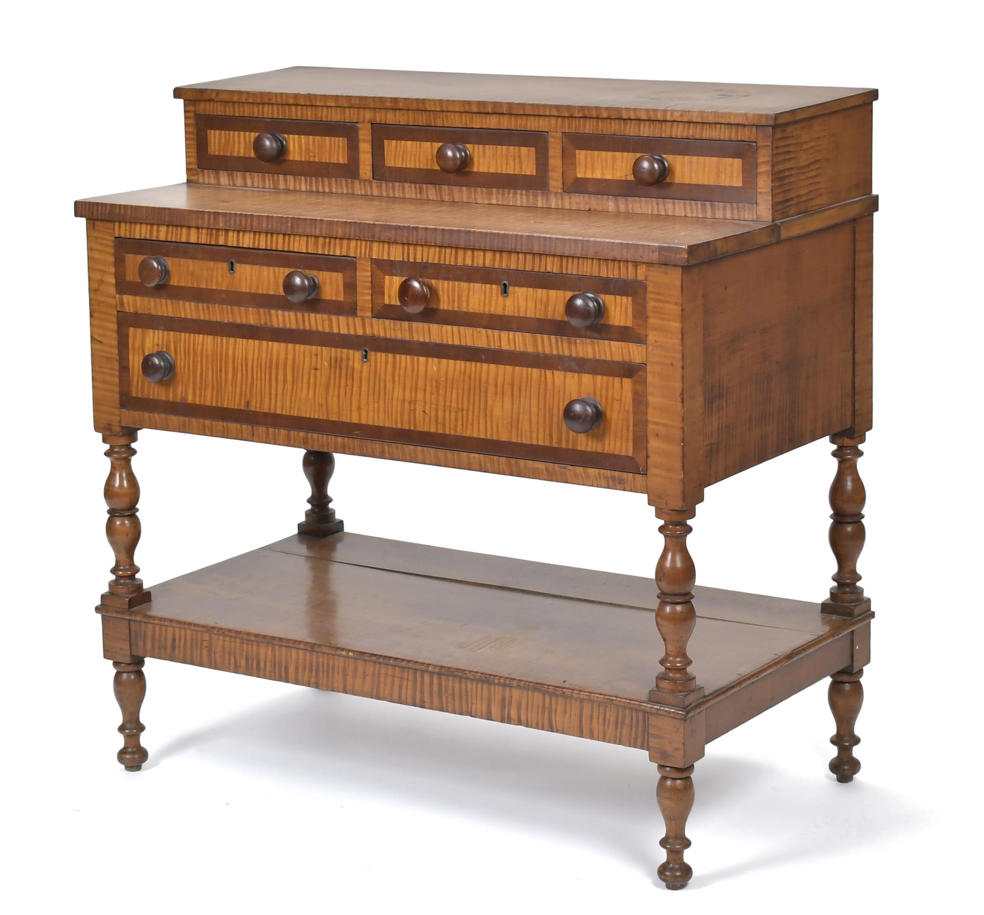 FEDERAL TIGER MAPLE DRESSING TABLE