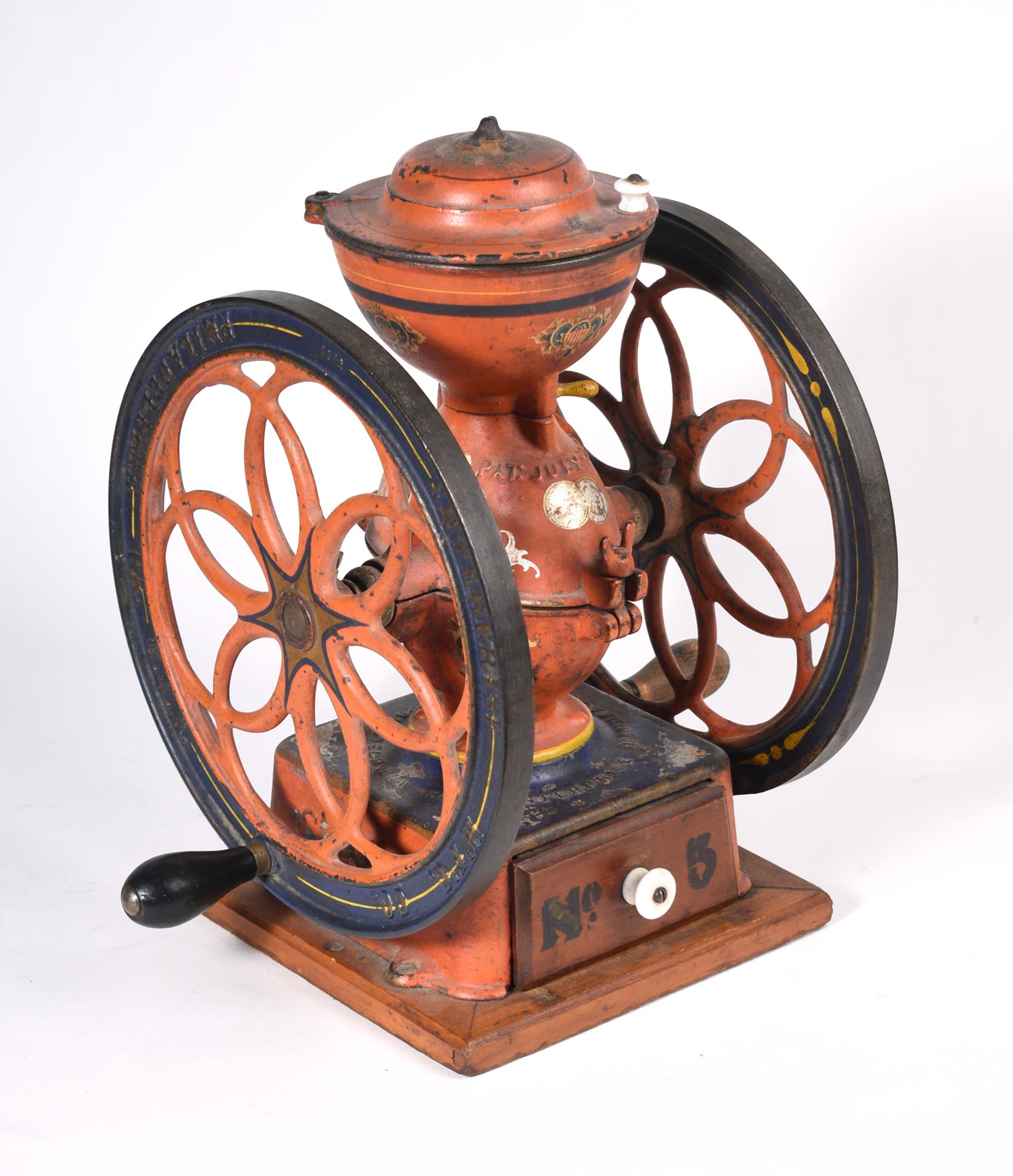 19TH C. ENTERPRISE COFFEE MILL. A #5