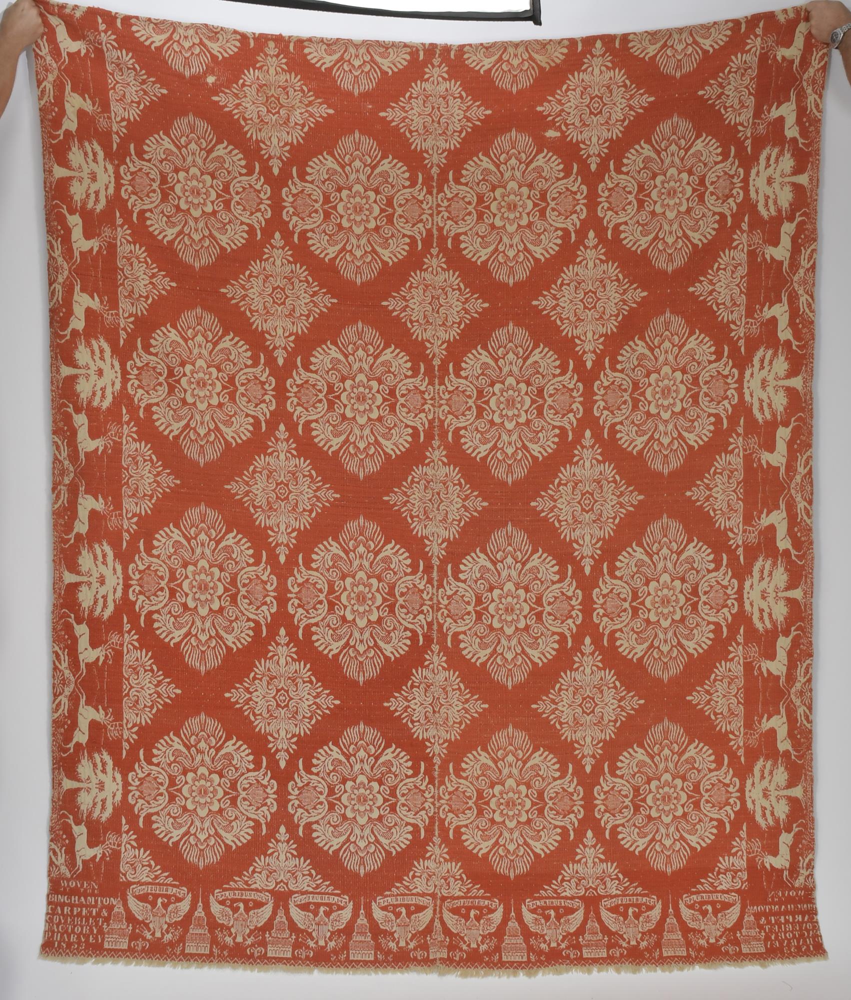 1853 BINGHAMTON NEW YORK HOMESPUN. Red