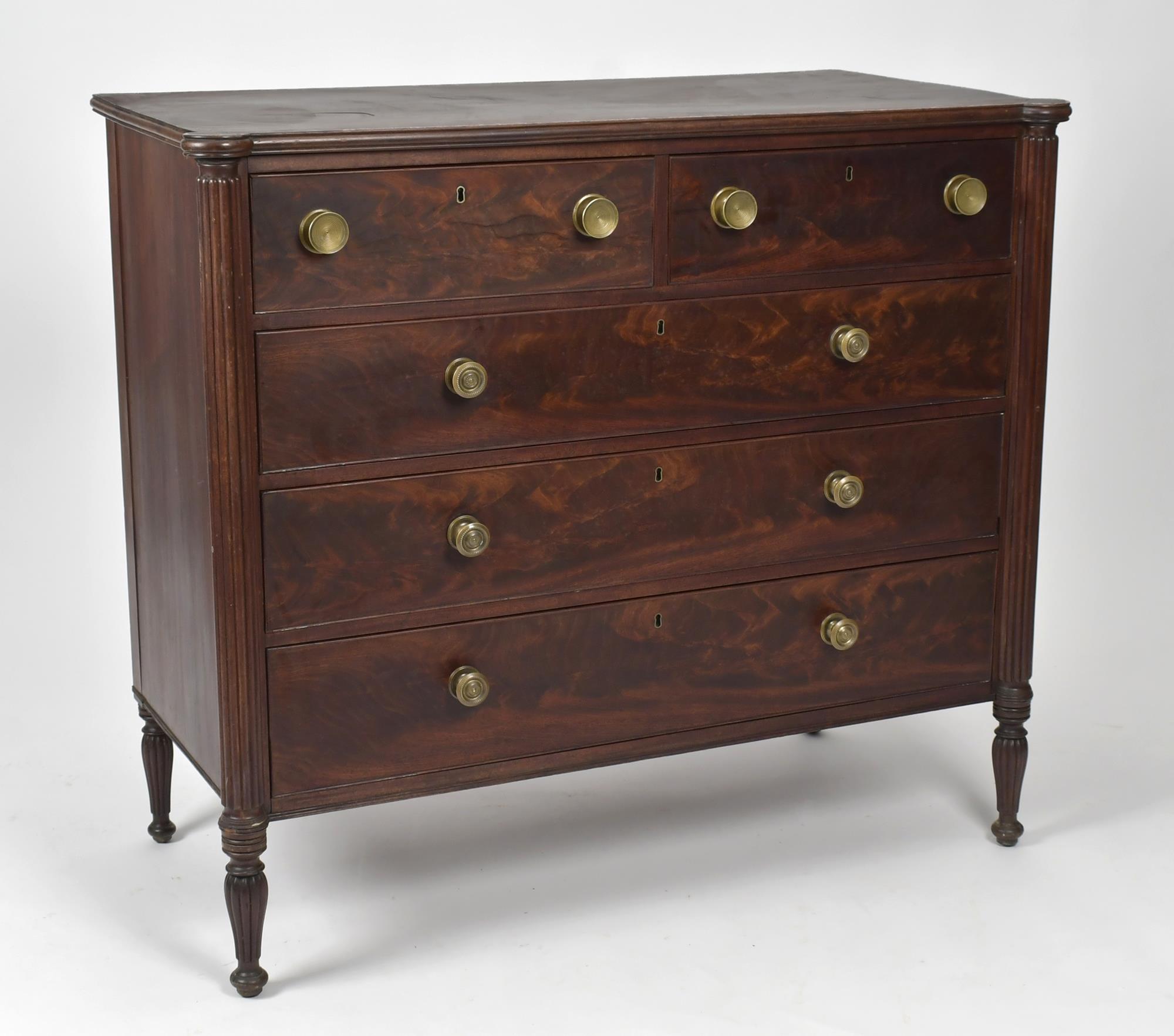 FEDERAL BOSTON AREA MAHOGANY CHEST  3ac862