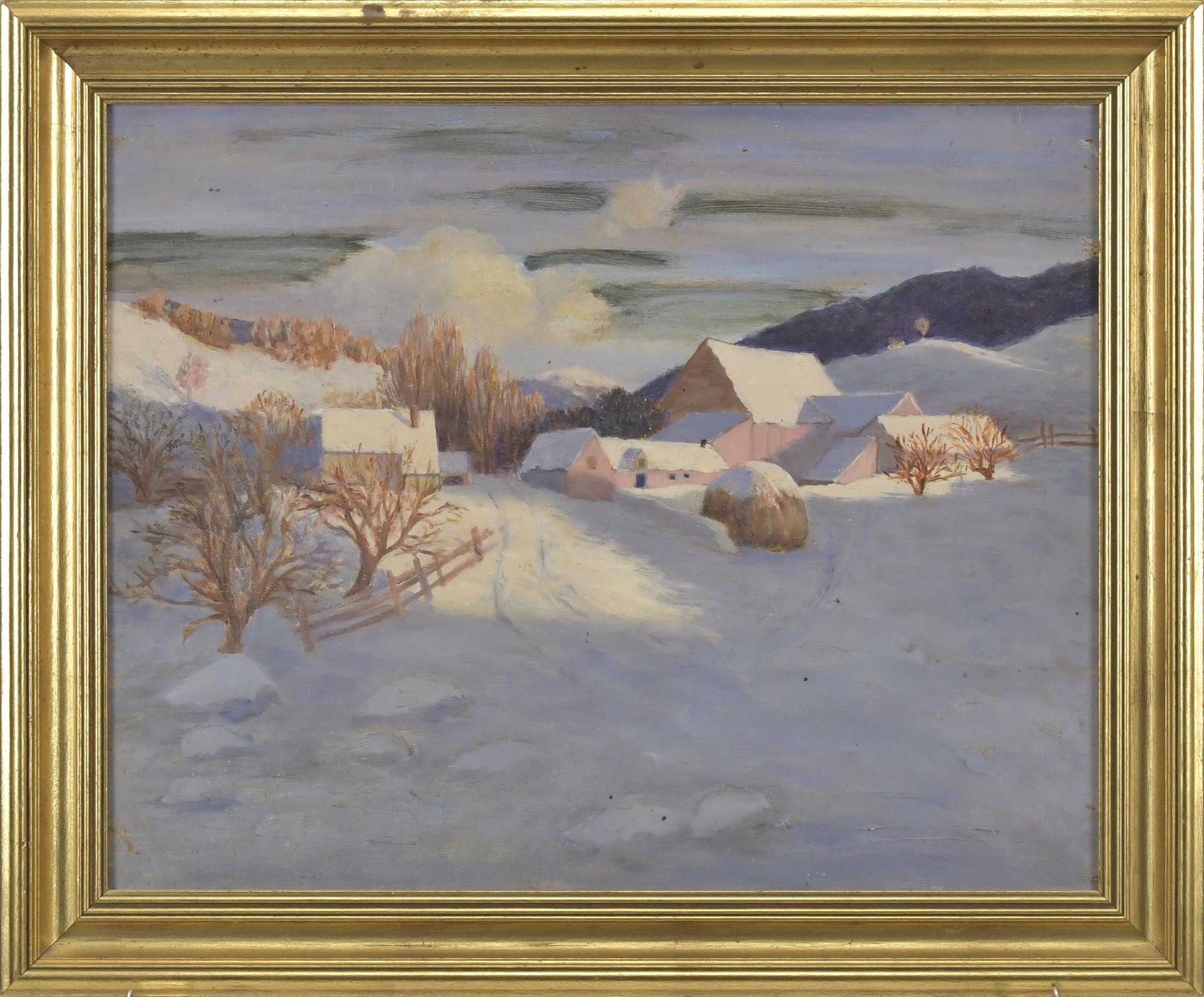 STEPHEN PARRISH OIL WINTER LANDSCAPE  3ac86b