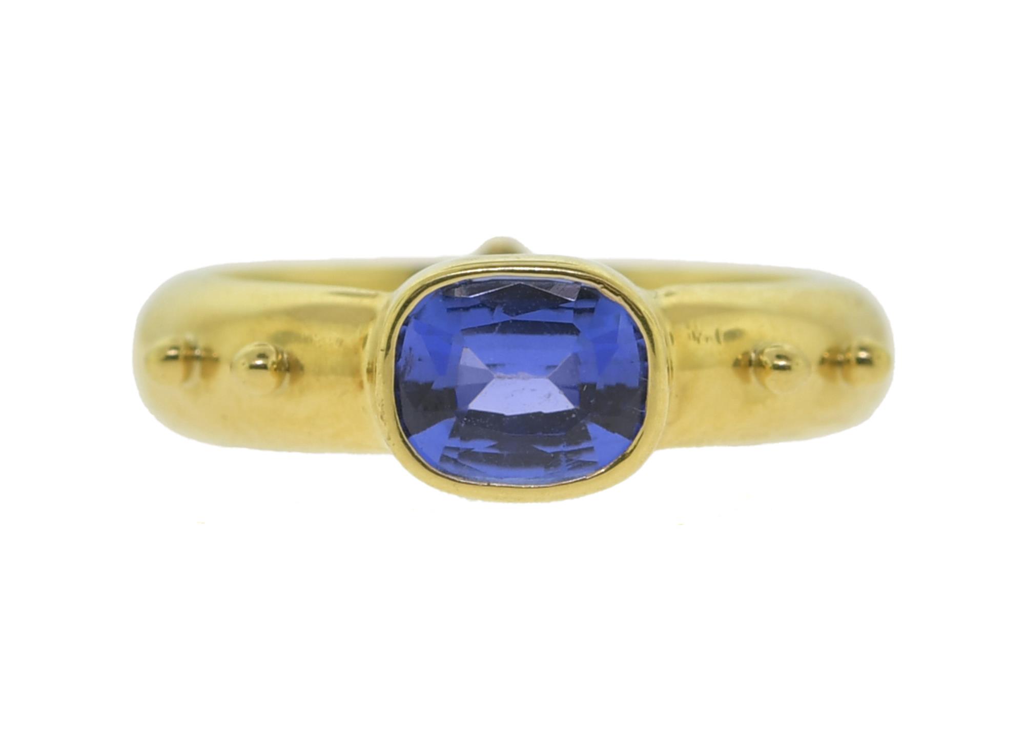 ELIZABETH GAGE 18K TANZANITE RING  3ac876