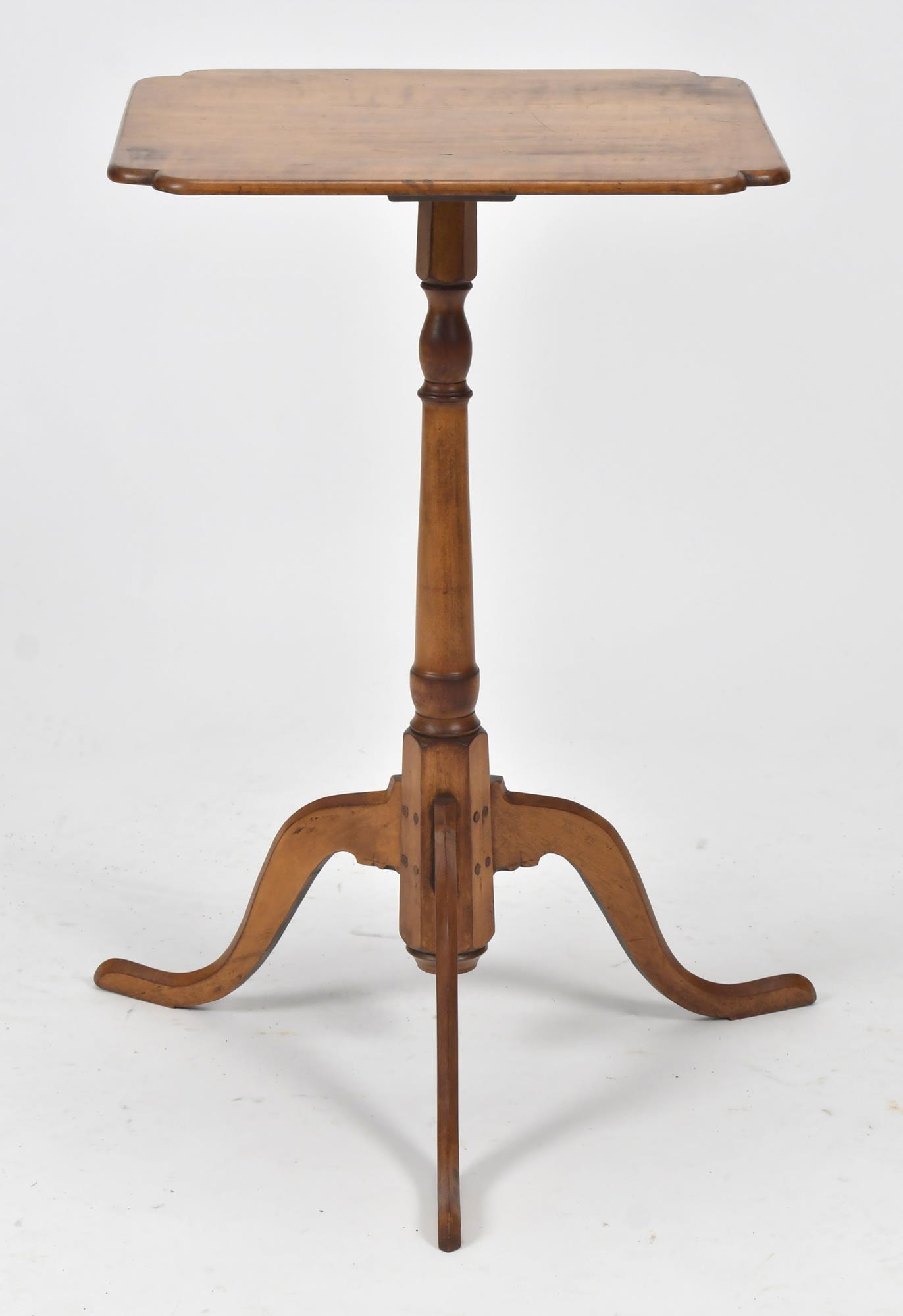 BENCH MADE DUNLAP STYLE CANDLESTAND.