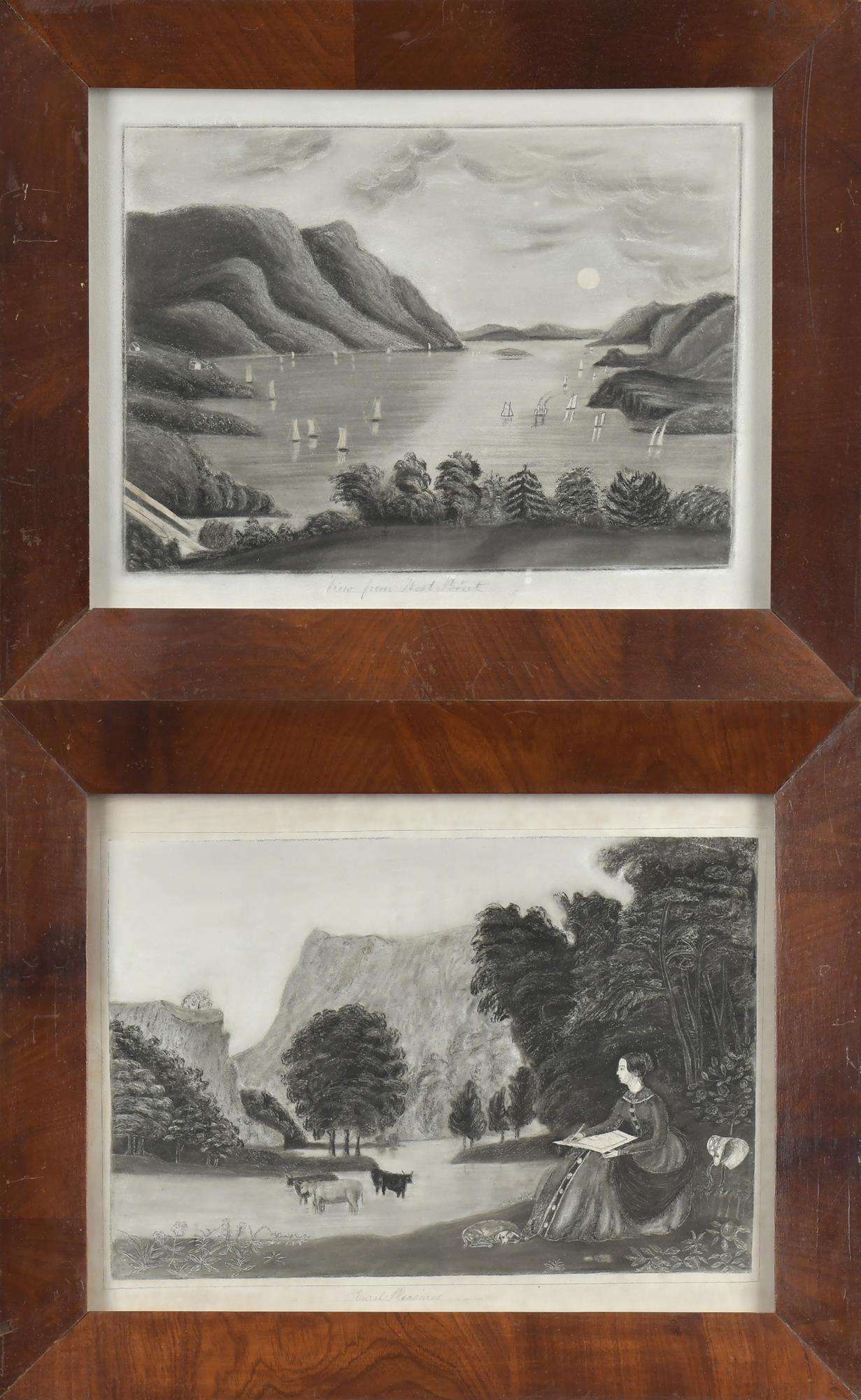 TWO 19TH C SANDPAPERS WEST POINT  3ac8a1