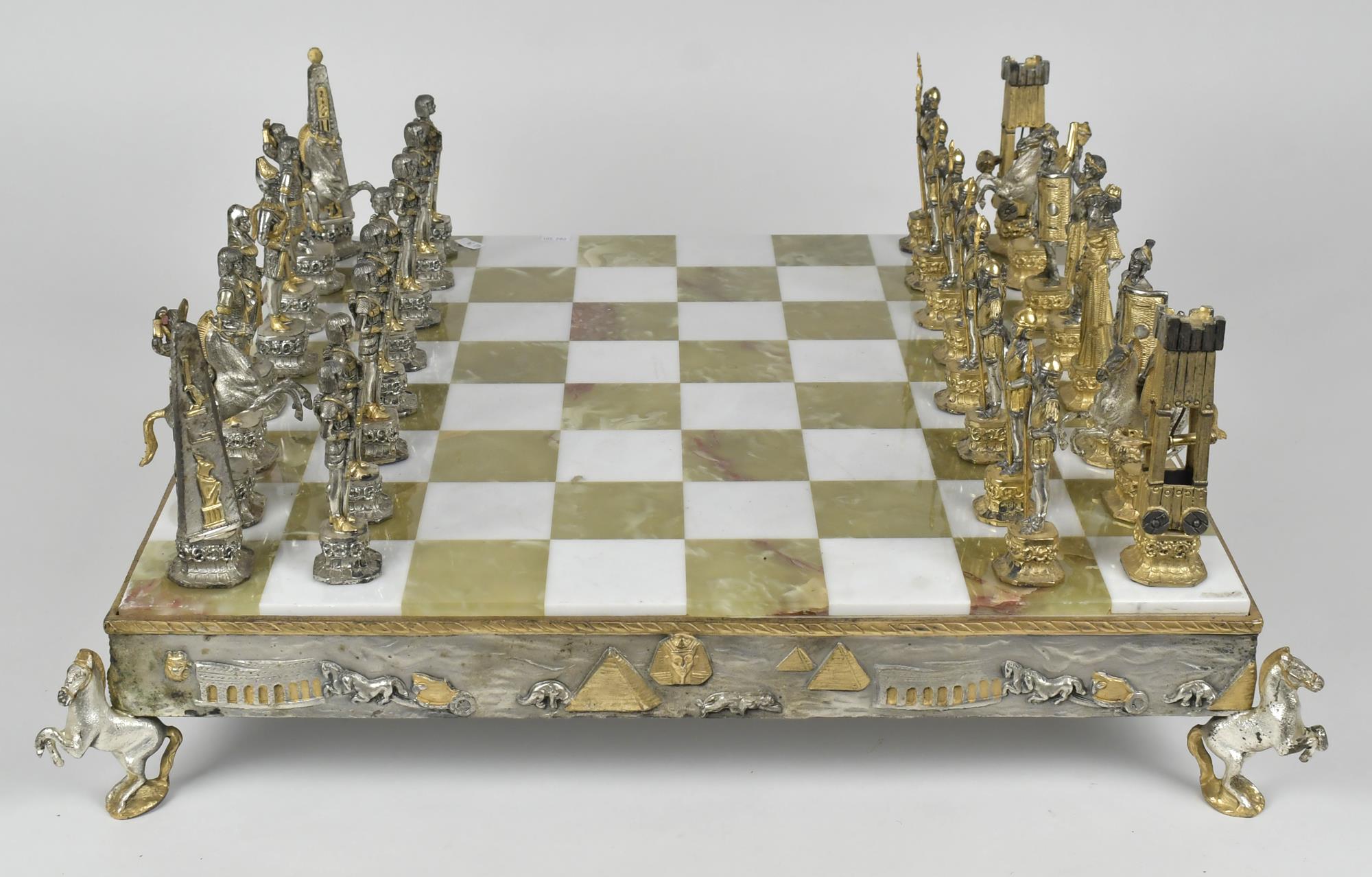 GIUSEPPE VASARI MARBLE CHESS SET. Giuseppe