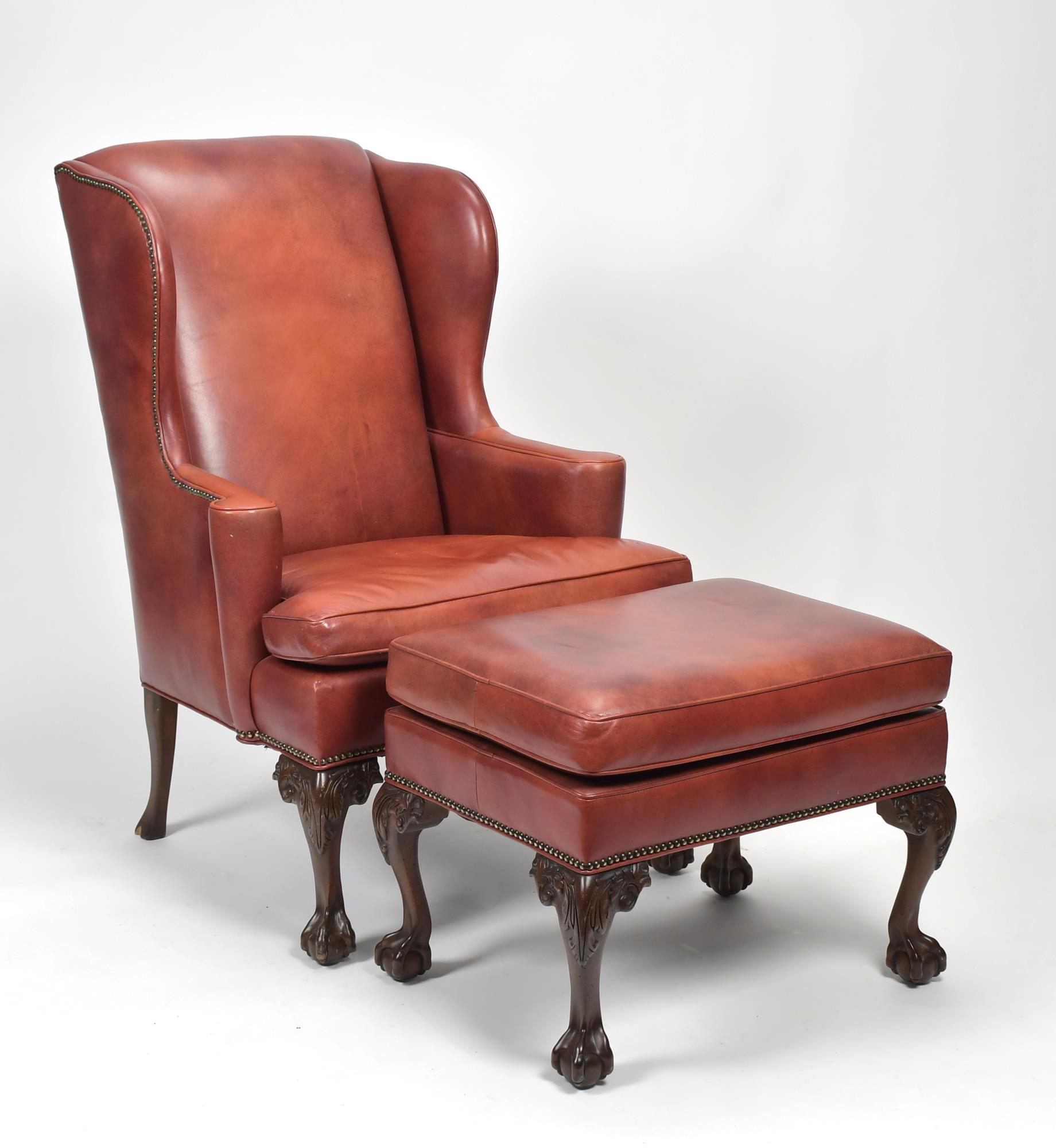 HANCOCK MOORE LEATHER WINGCHAIR 3ac92d