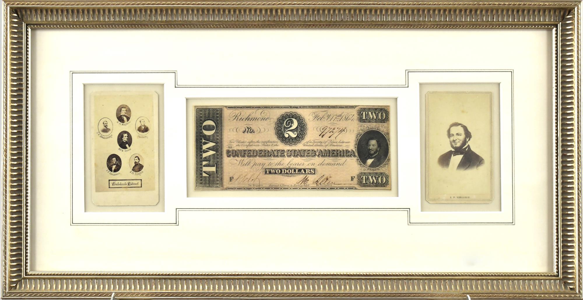 JUDAH BENJAMIN $2 CONFEDERATE BILL.