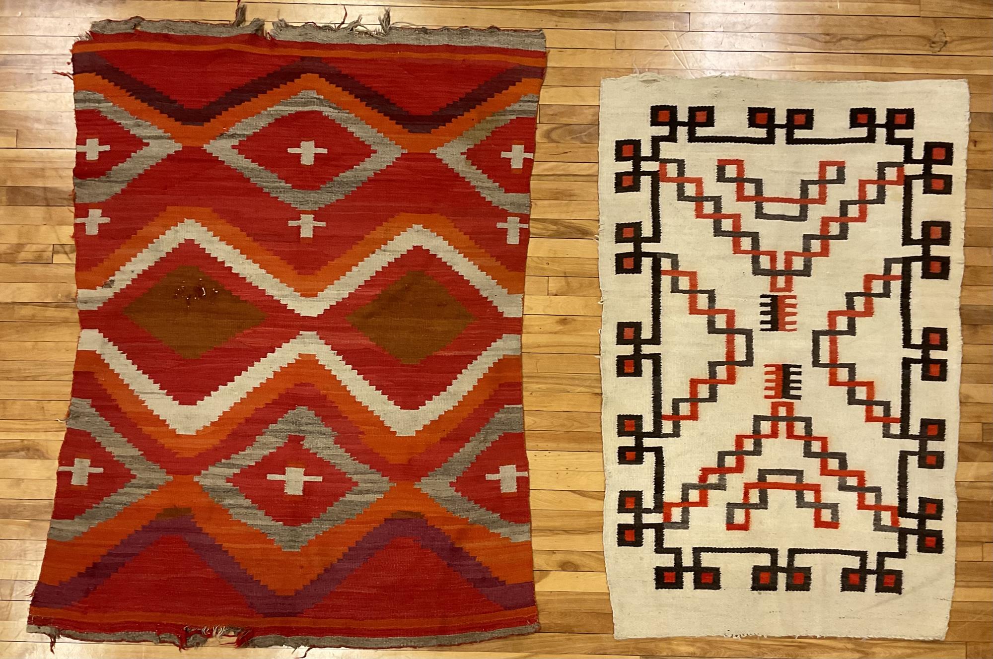 TWO EARLY 20TH C NAVAJO RUGS  3ac985