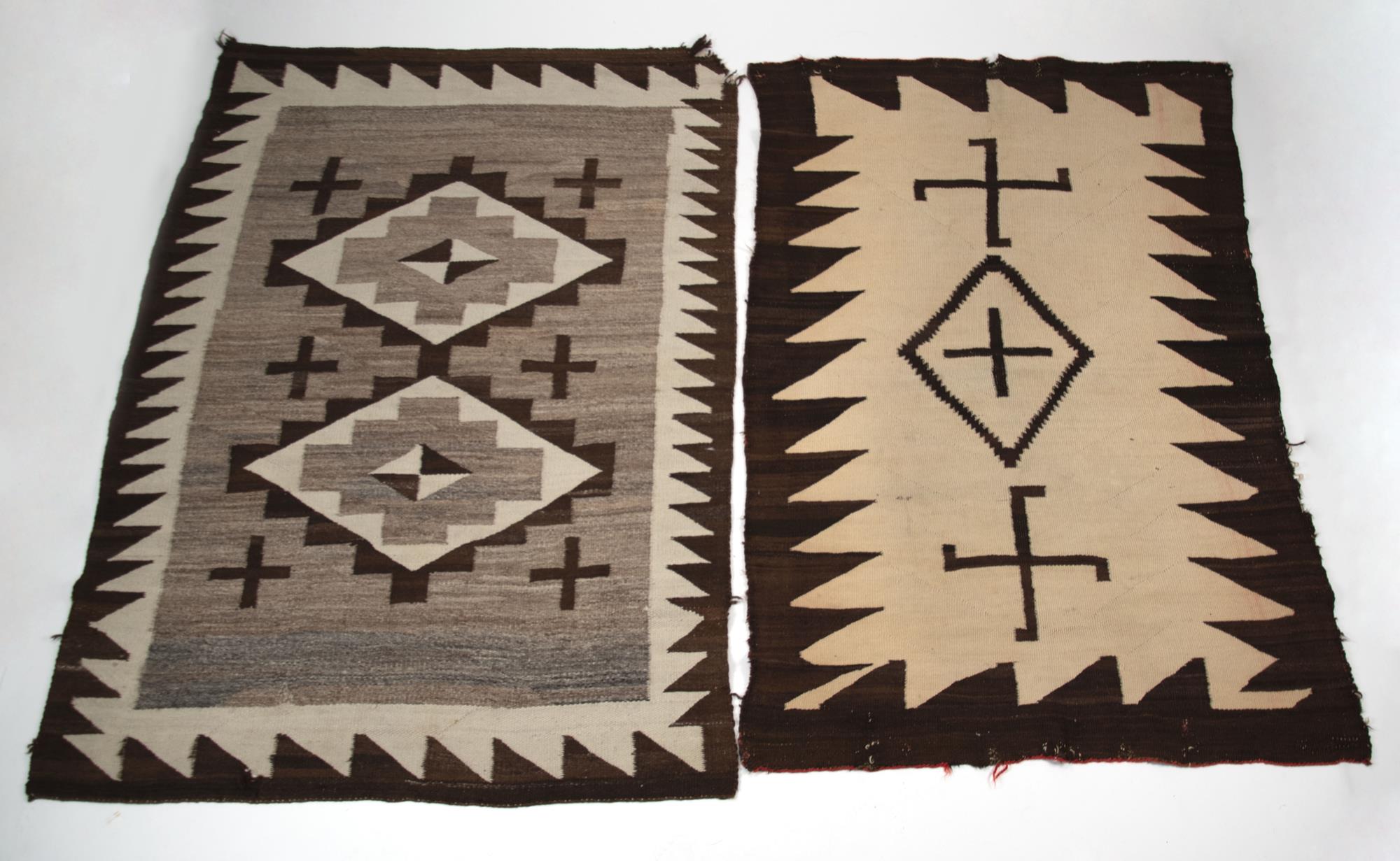 TWO EARLY 20TH C. NAVAJO RUGS.