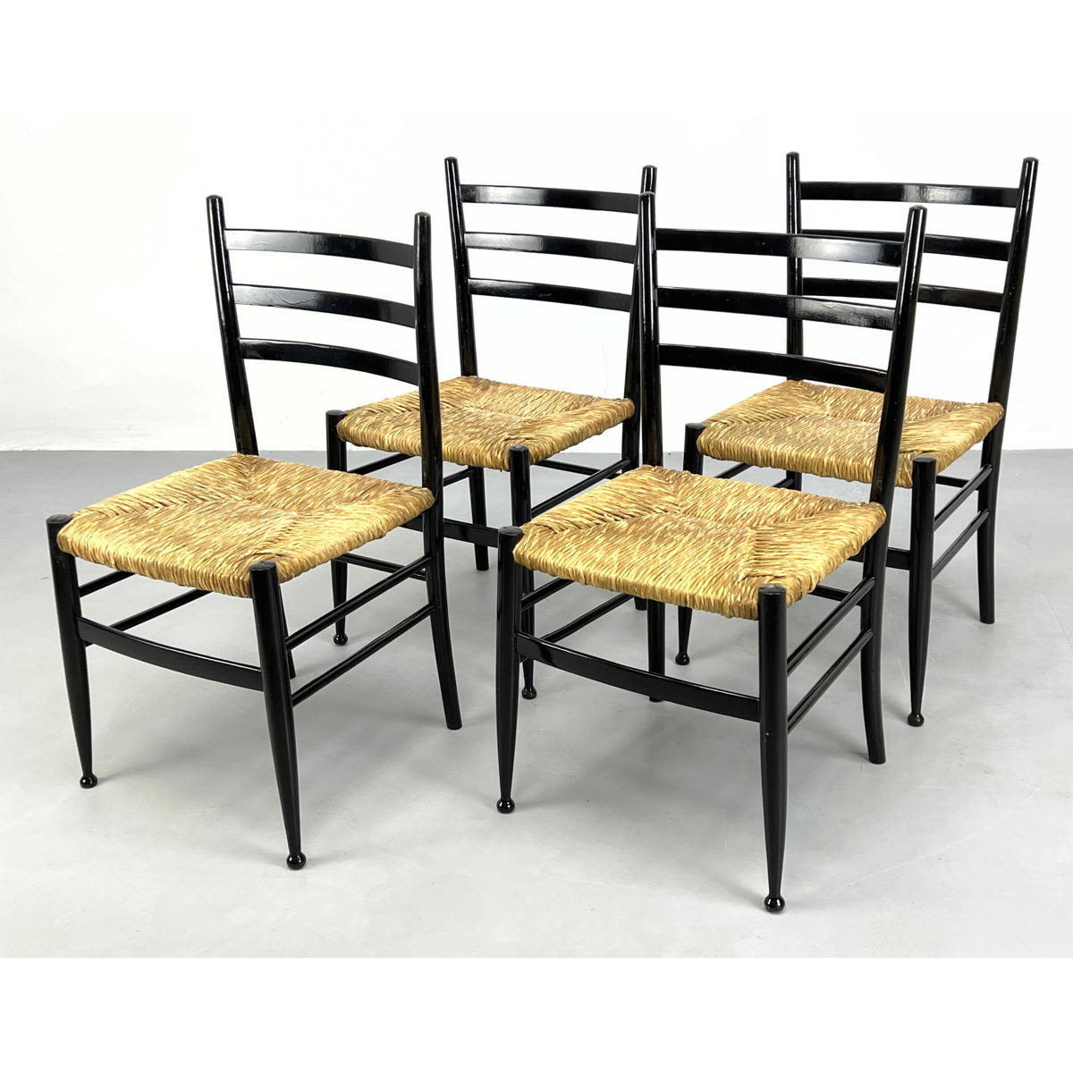 Set 4 Gio Ponti Style Dining chairs.