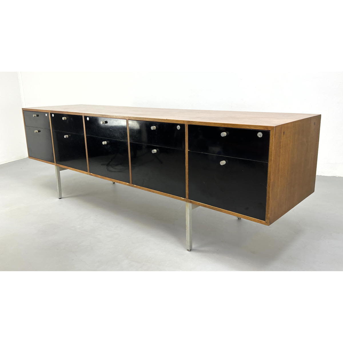 American Modern Walnut Credenza