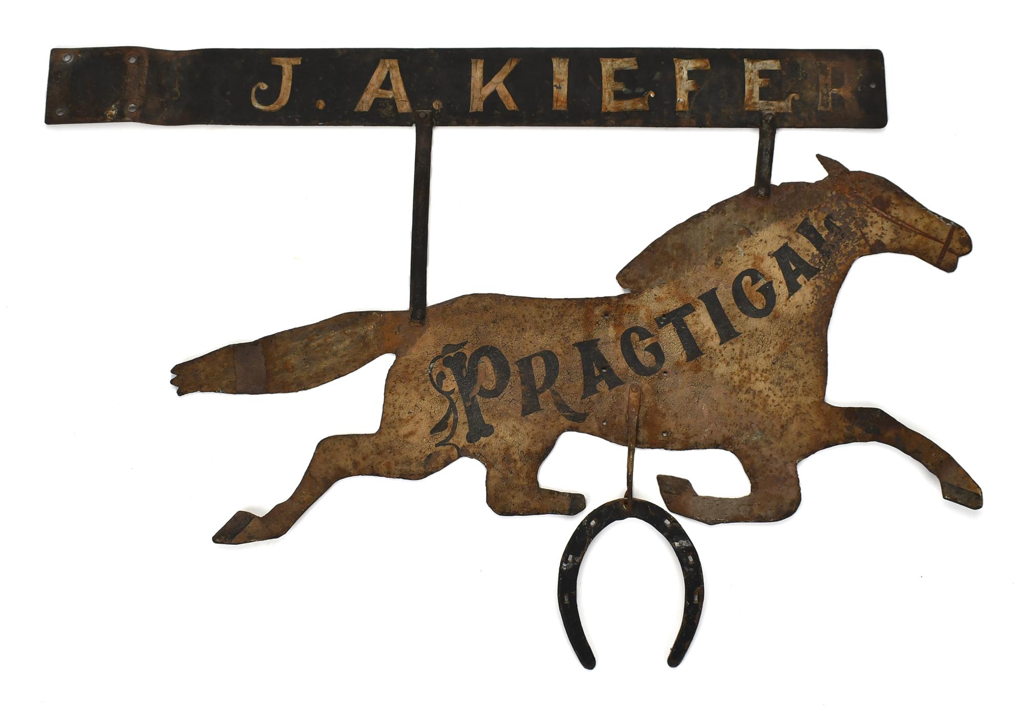 19TH C. BLACKSMITH TRADE SIGN,