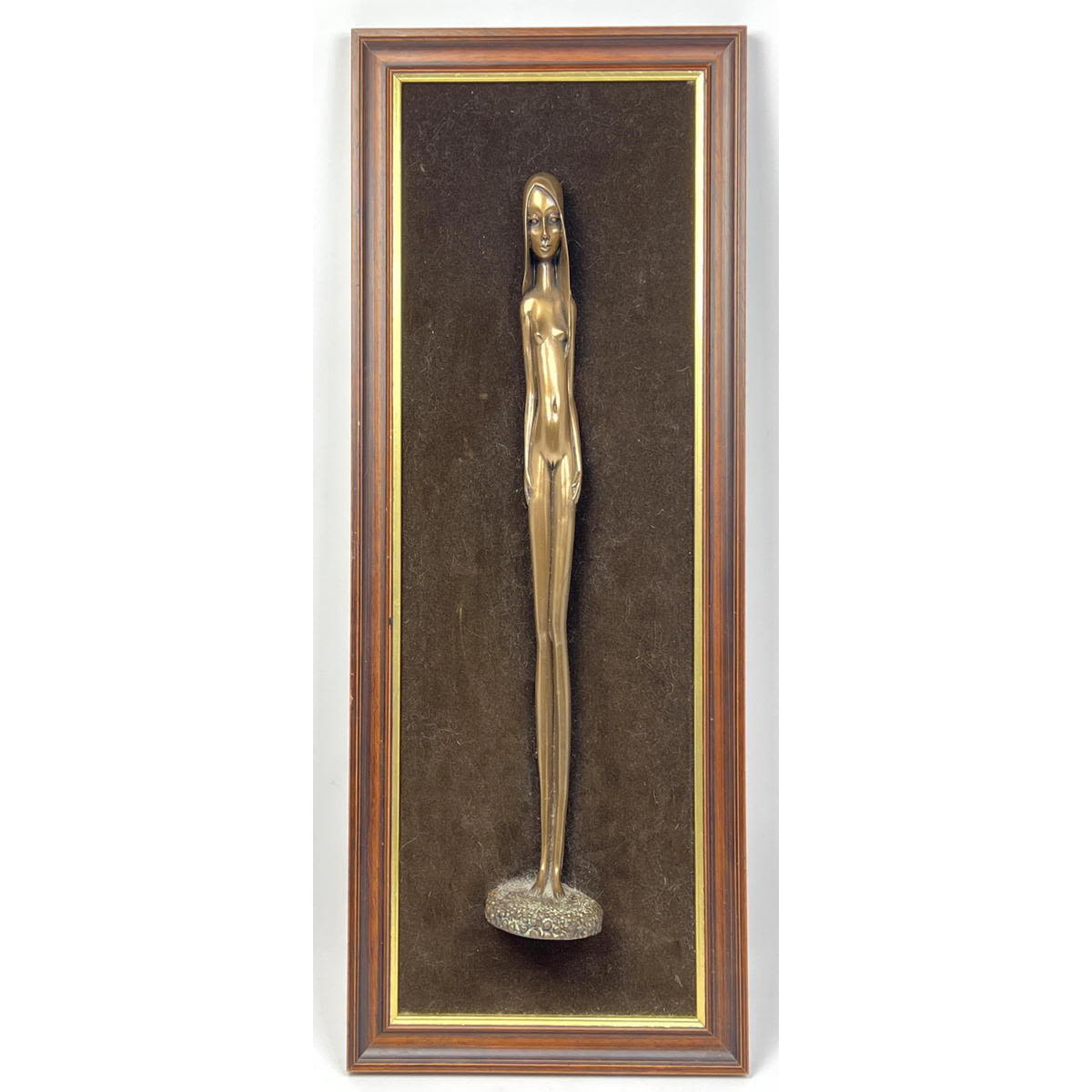 Framed bronze elongated female 3aca1e