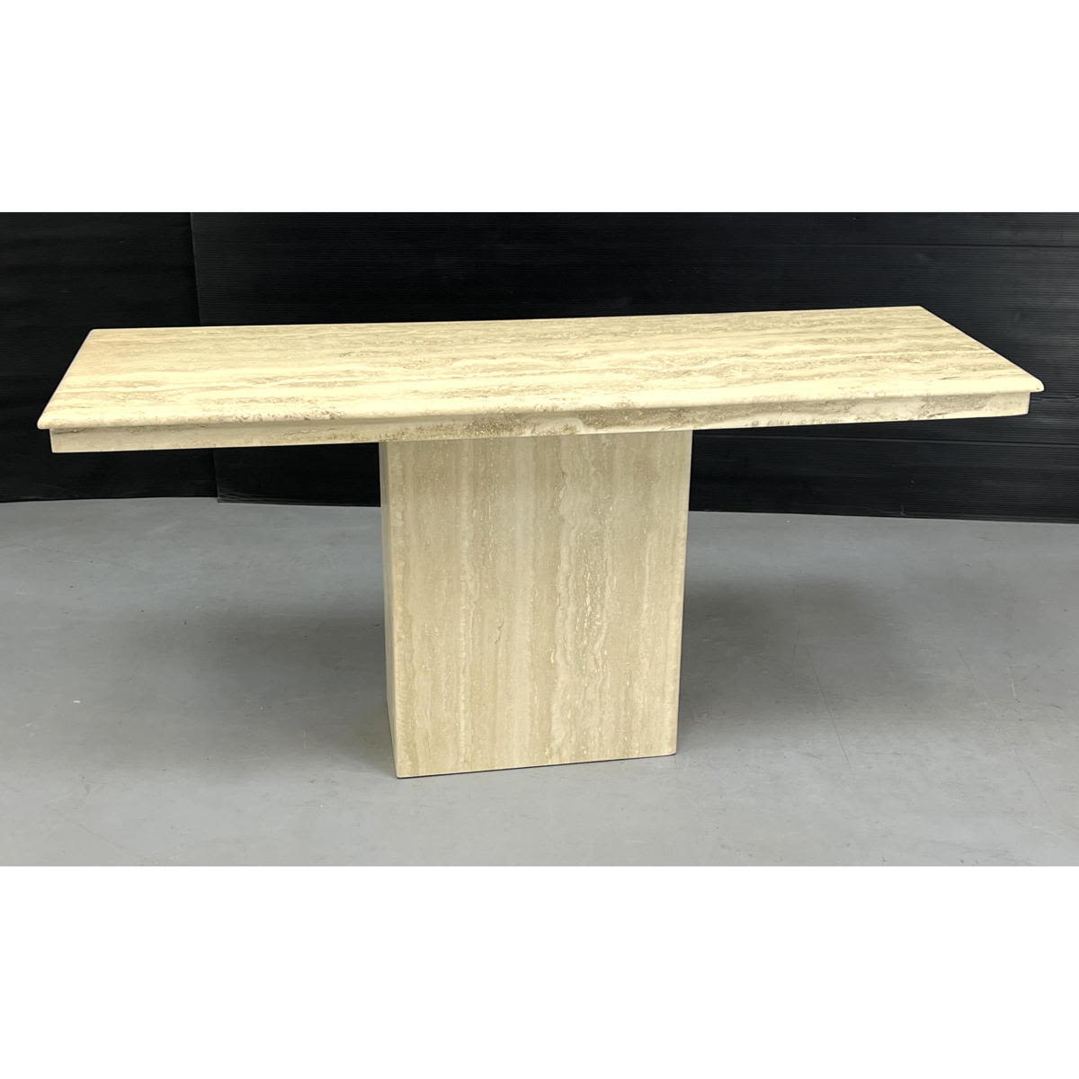 Mid Century Modern Travertine Console 3aca38