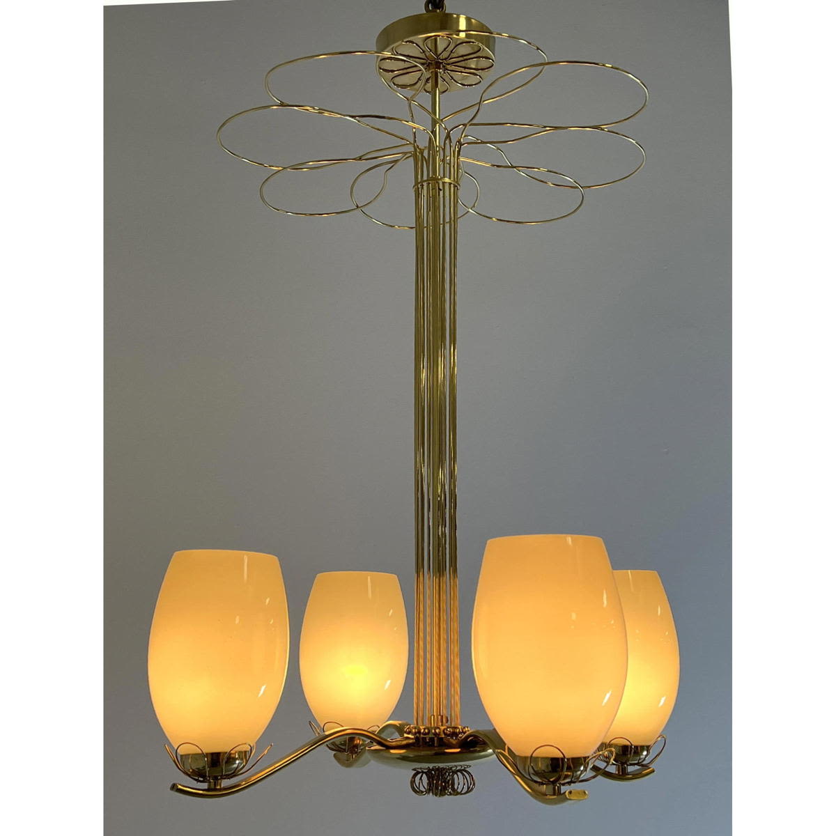 Paavo Tynell Style Brass Chandelier 3aca4a