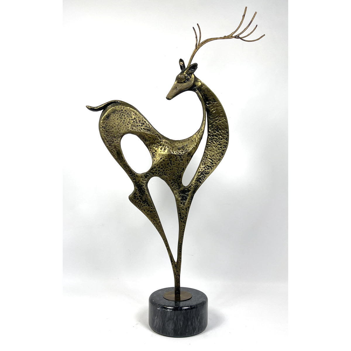 C Jere Signed Figural Deer Metal 3aca59