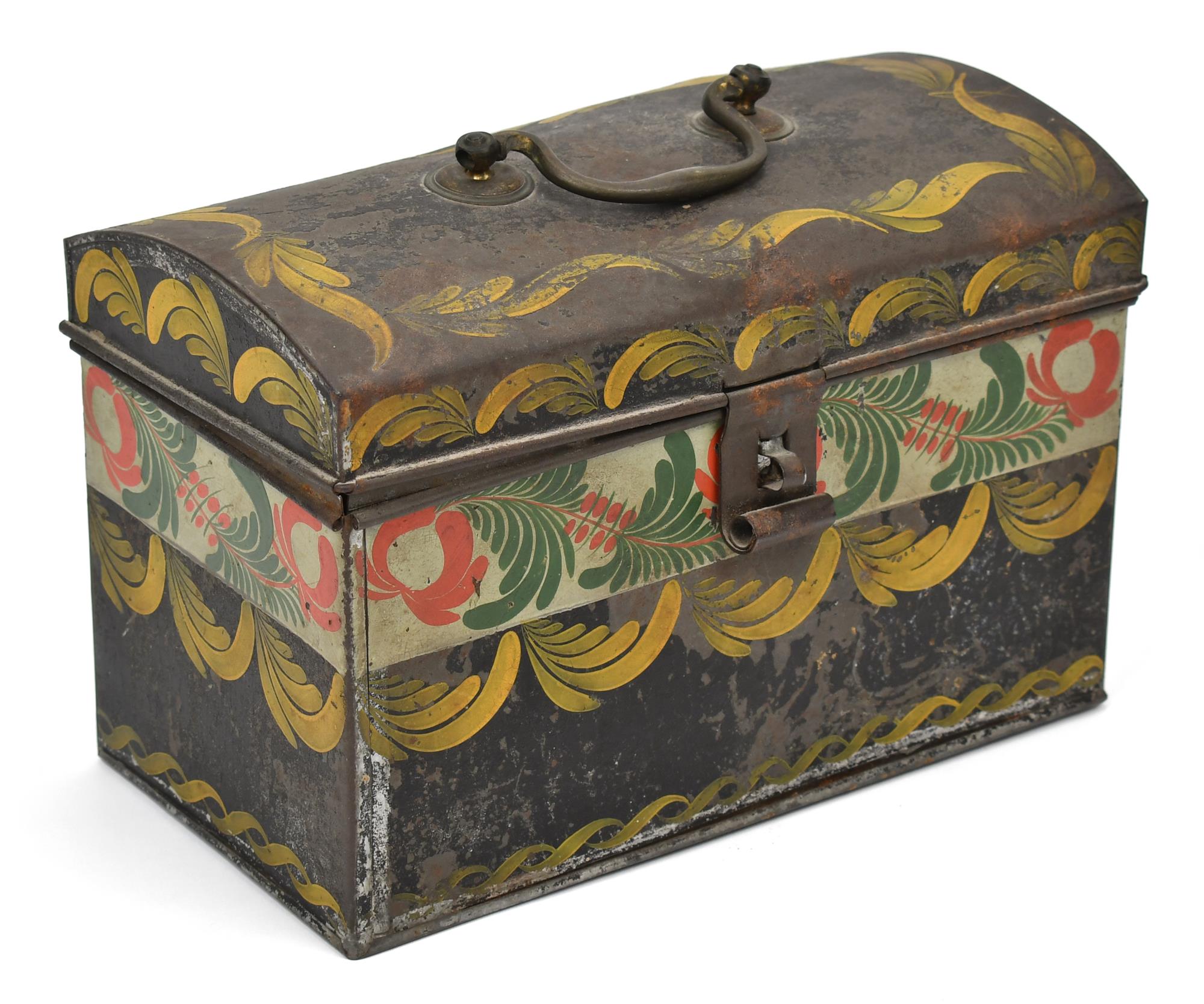 19TH C. AMERICAN PAINTED TIN WEAR DOCUMENT