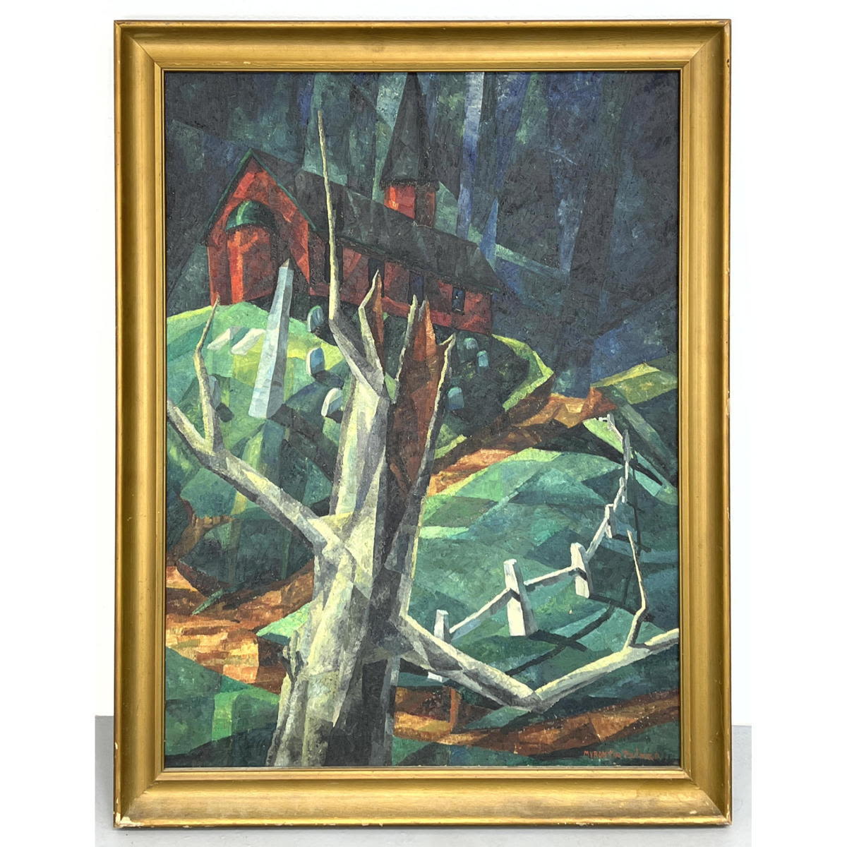 MYRON TIM PALMER Cubist Landscape  3aca86