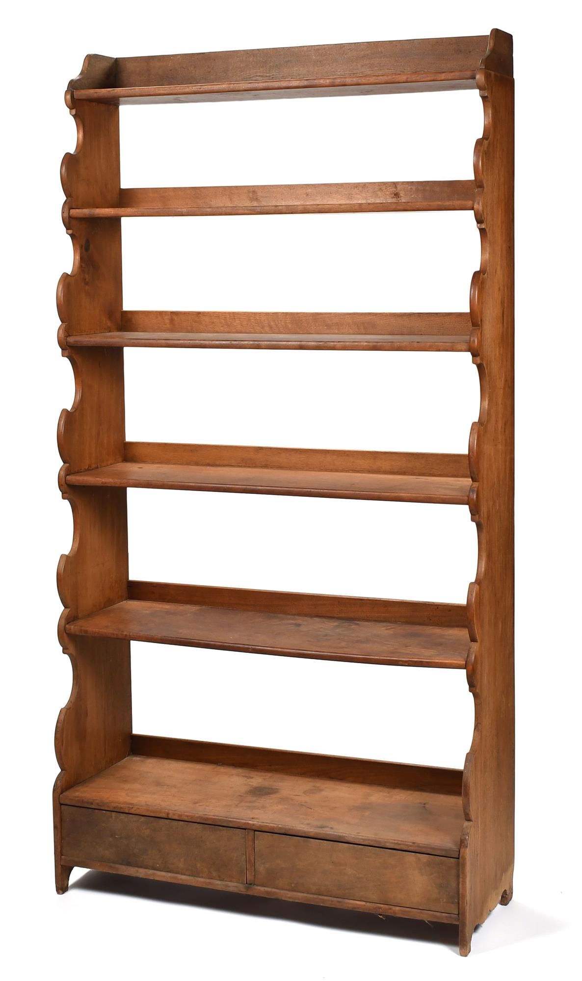 19TH C PA WALNUT STANDING SHELVES  3acab6