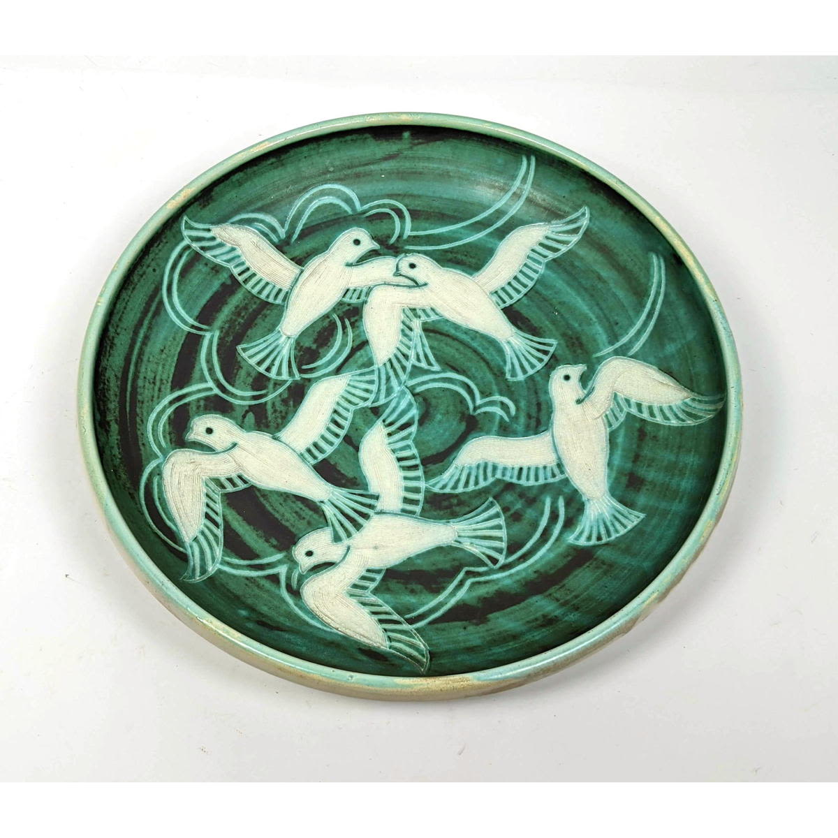 Large FINLAND Pottery Charger Dish  3acad4
