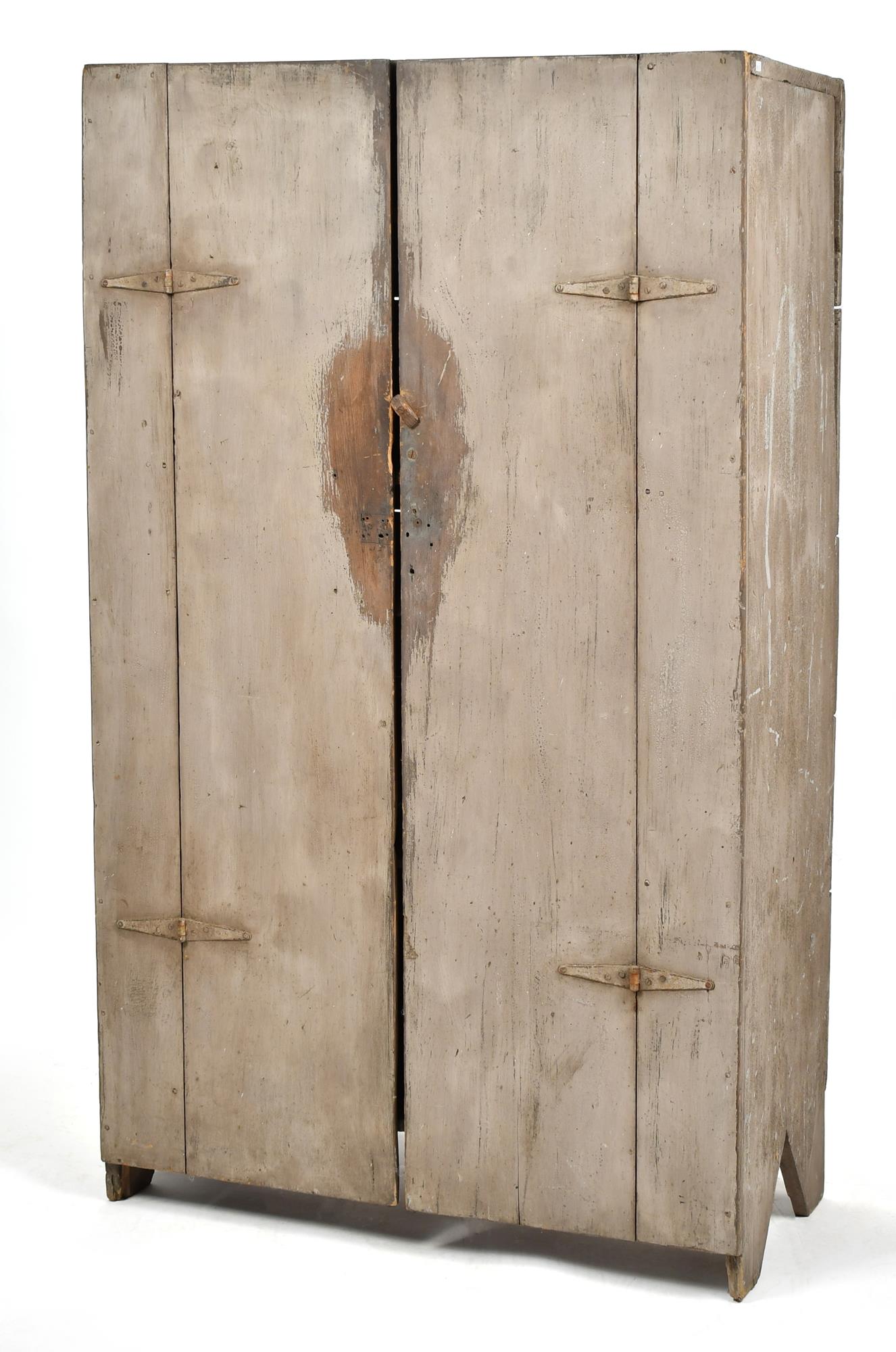 19TH C. TWO DOOR FLOOR CUPBOARD.