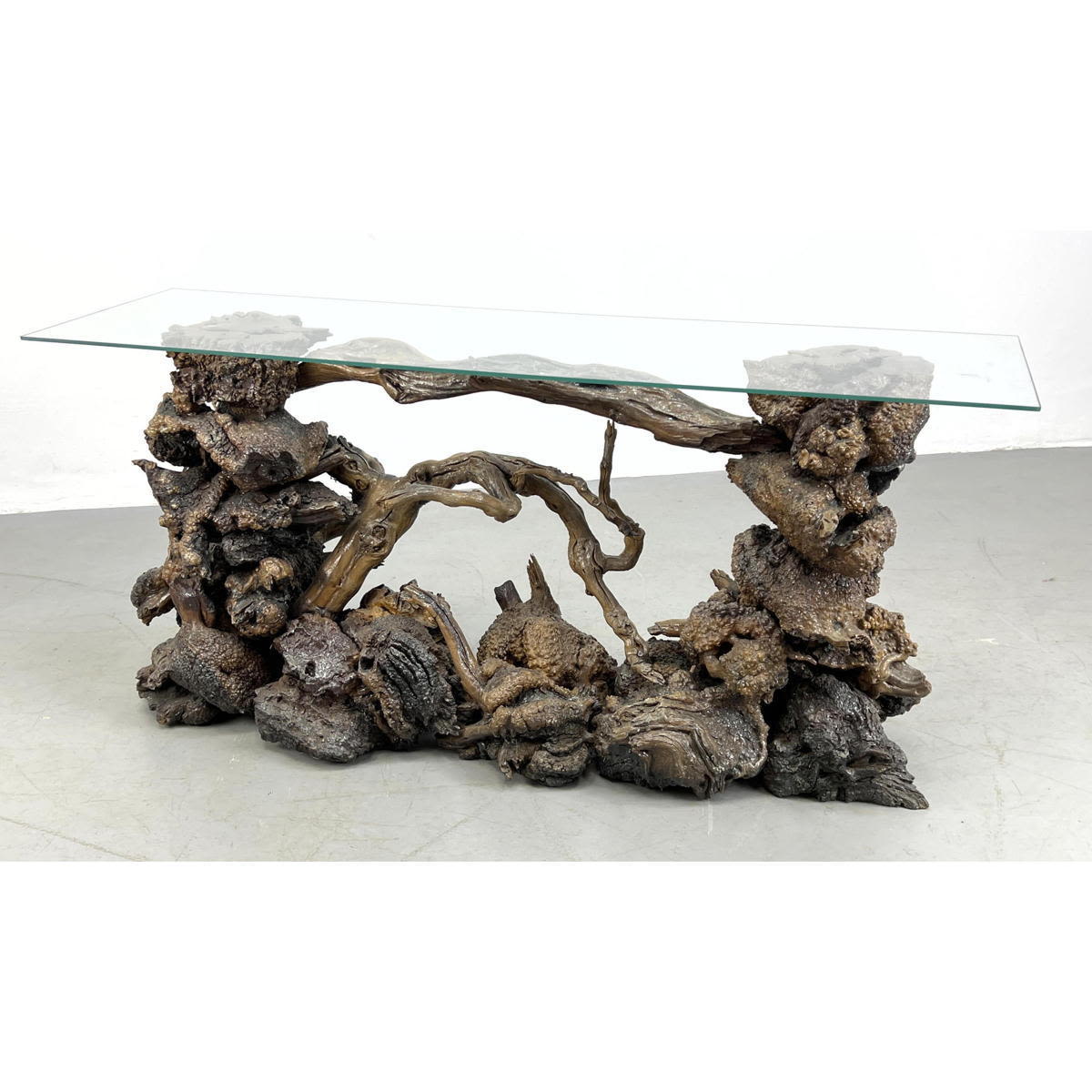 Fanciful Root Wood Console Table  3acbaa