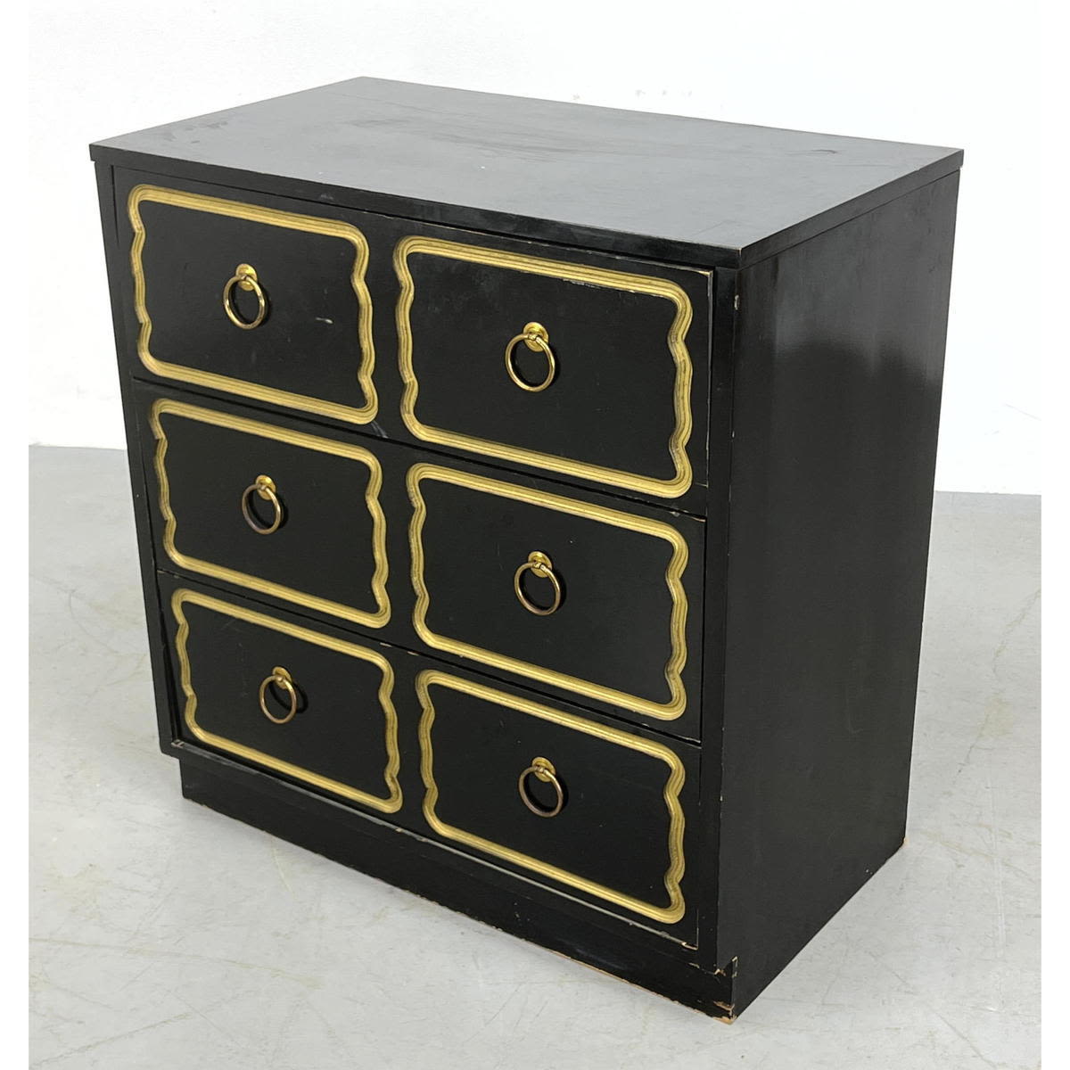 DOROTHY DRAPER Ebonized 3 Drawer 3acbbf