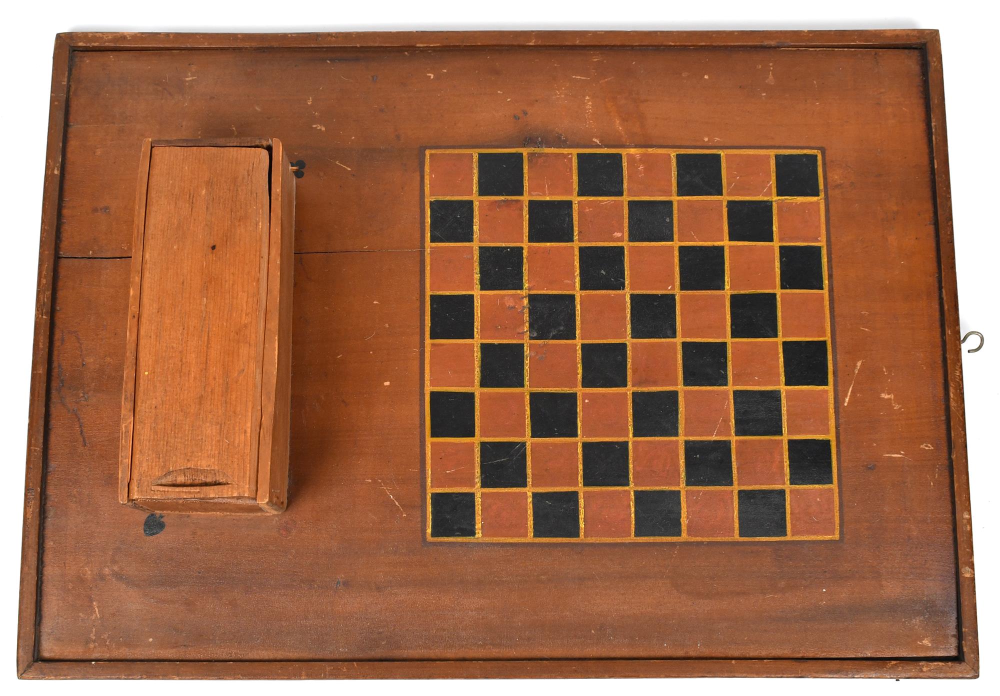 FINE ANTIQUE PAINTED GAME BOARD  3acbc0