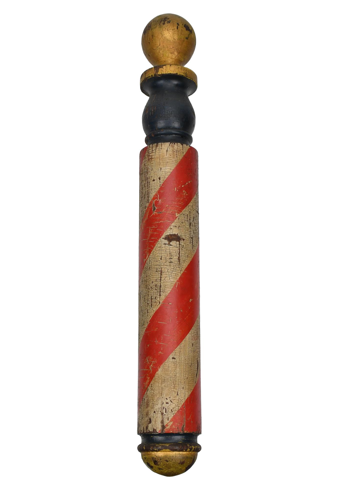 EARLY 20TH C. BARBER POLE A wall