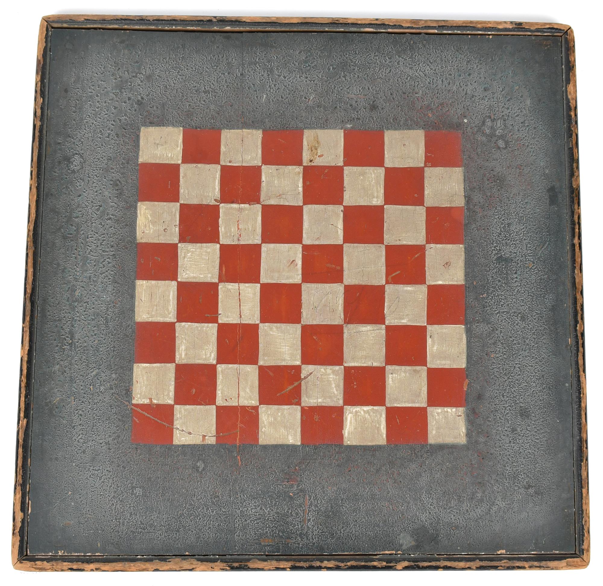 NICE 19TH C PAINTED GAME BOARD  3acbd5