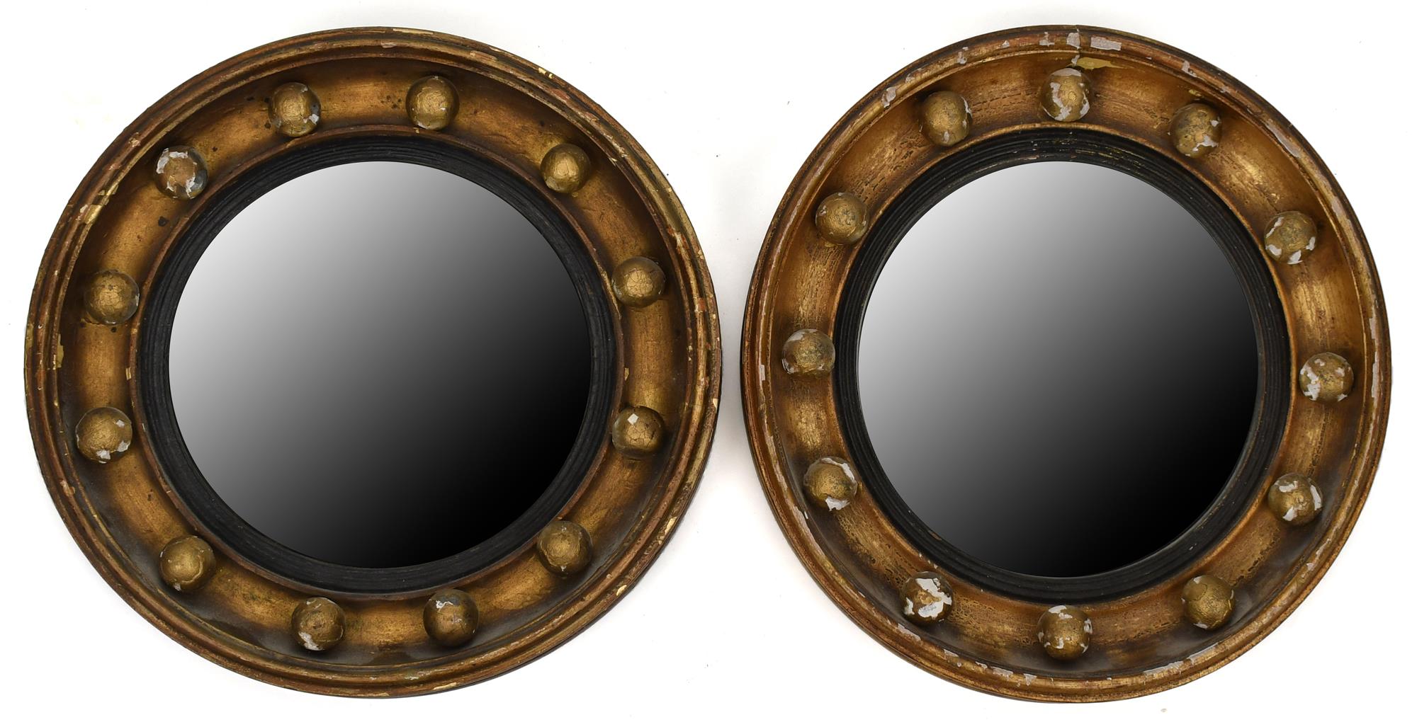 PAIR OF VINTAGE DIMINUTIVE CONVEX