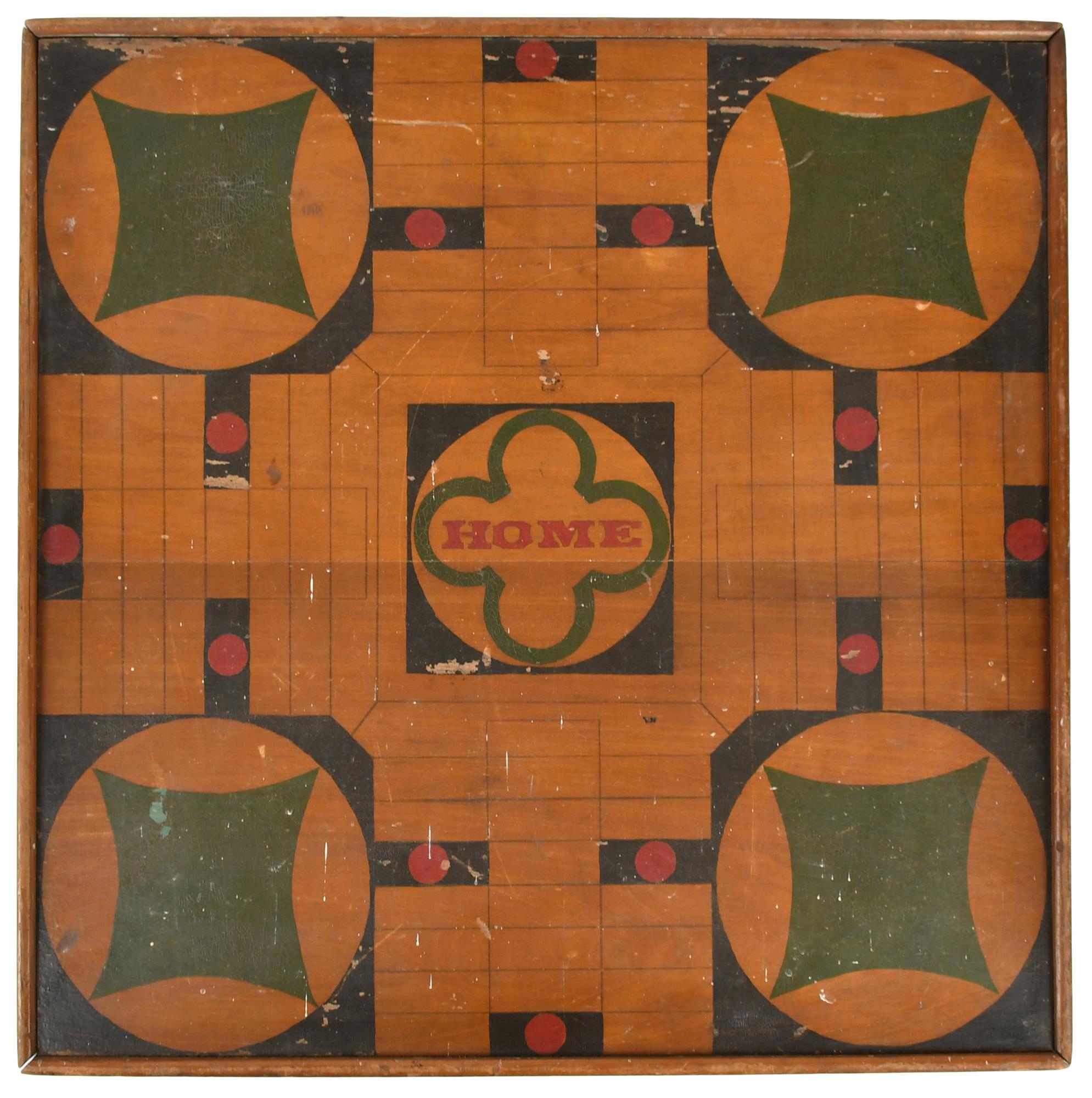 EARLY DOUBLE SIDED PAINTED GAME