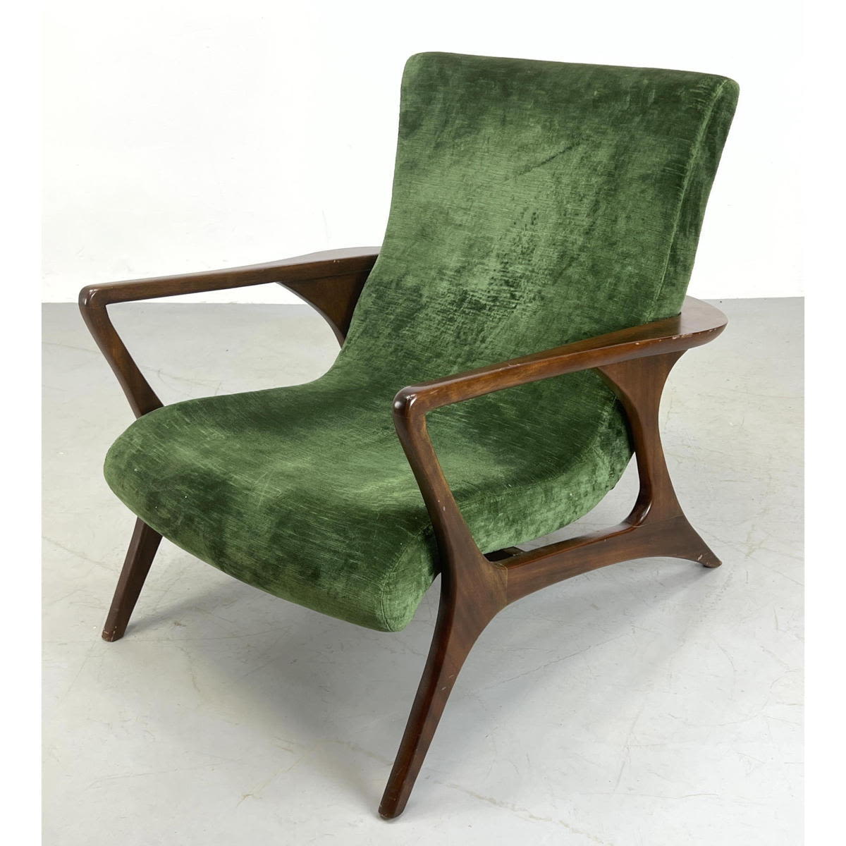 Vladimir Kagan Lounge Chair. Green