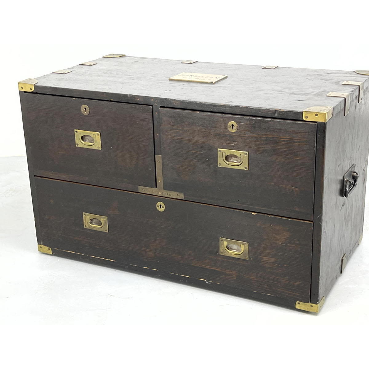 Vintage Wood Three Drawer Campaign