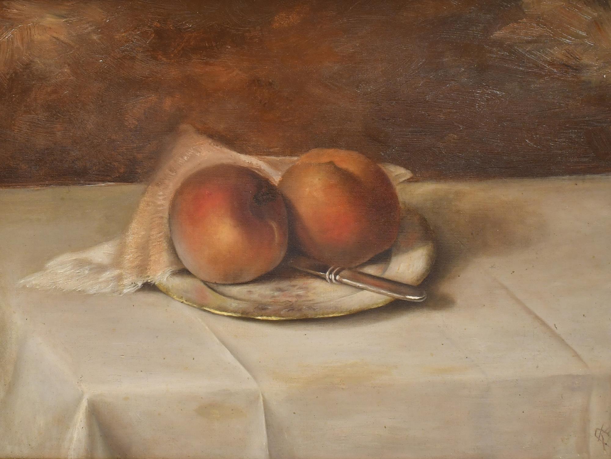 19TH C OIL ON CANVAS STILL LIFE 3acc5c