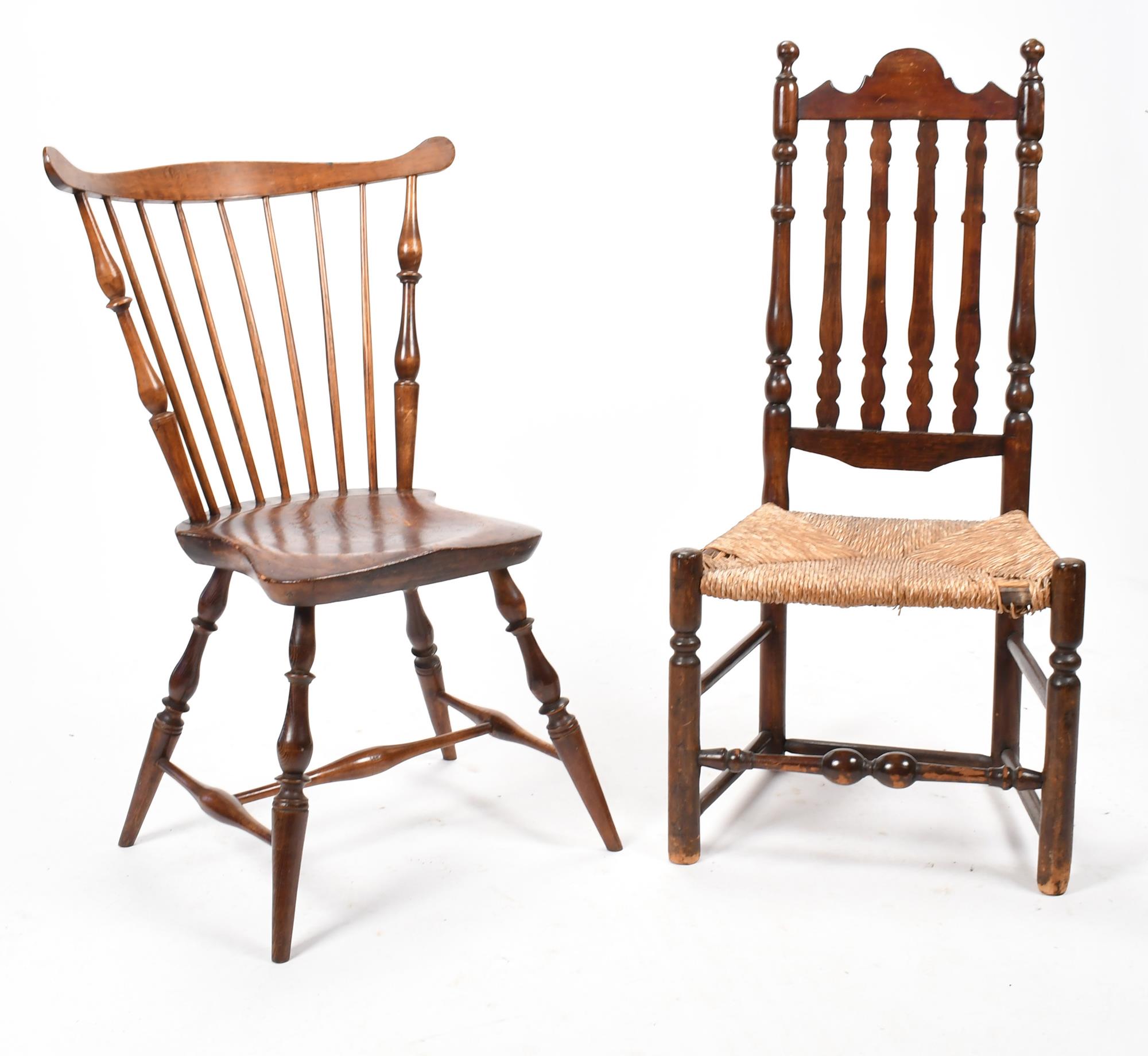 TWO 18TH C. AMERICAN CHAIRS. A