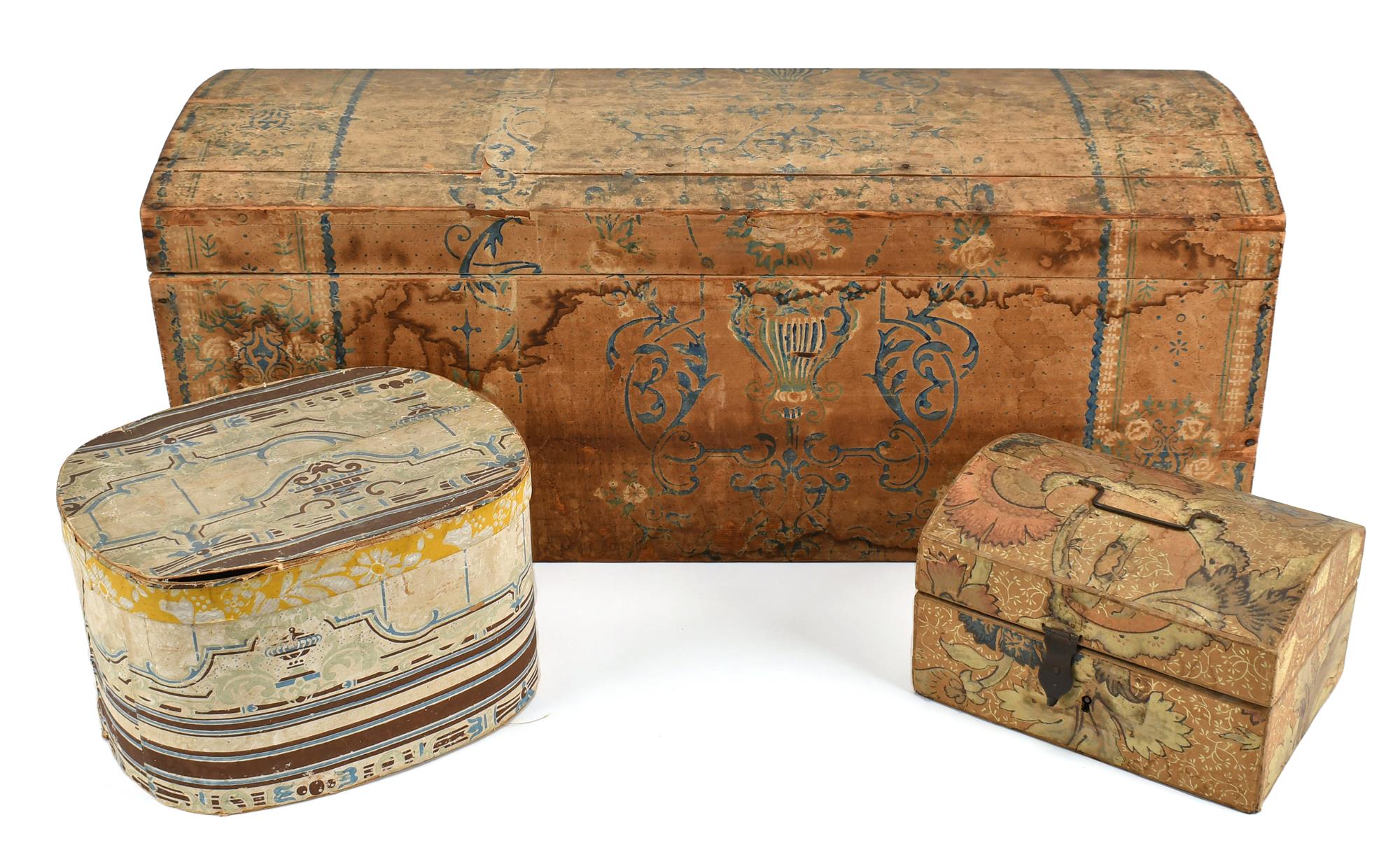 THREE EARLY WALLPAPER BOXES Three 3acc62