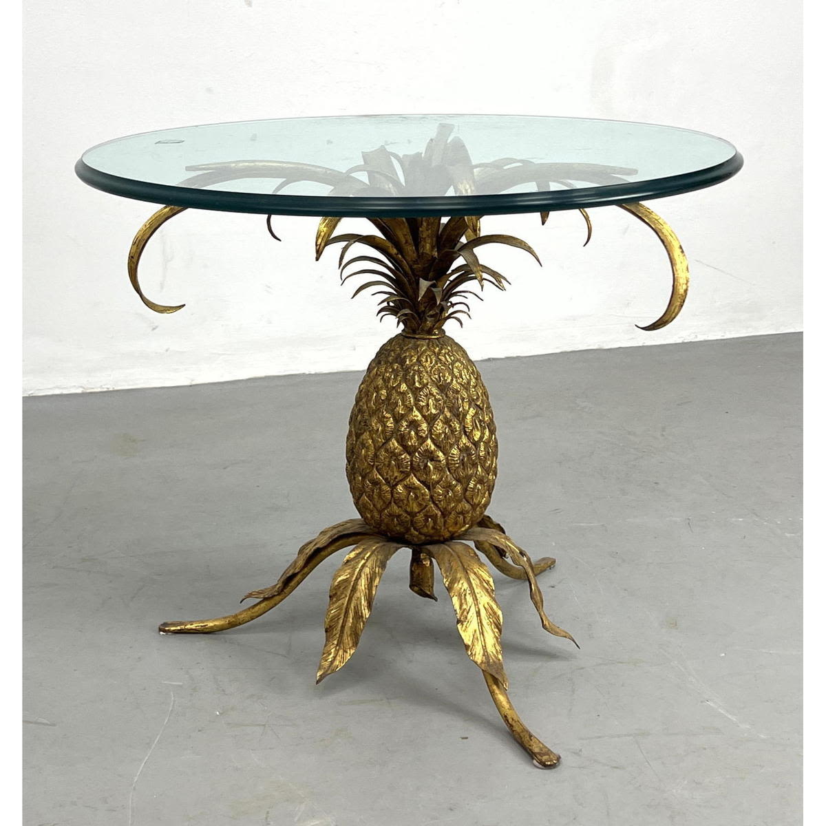 Gilt Metal Figural Pineapple Base