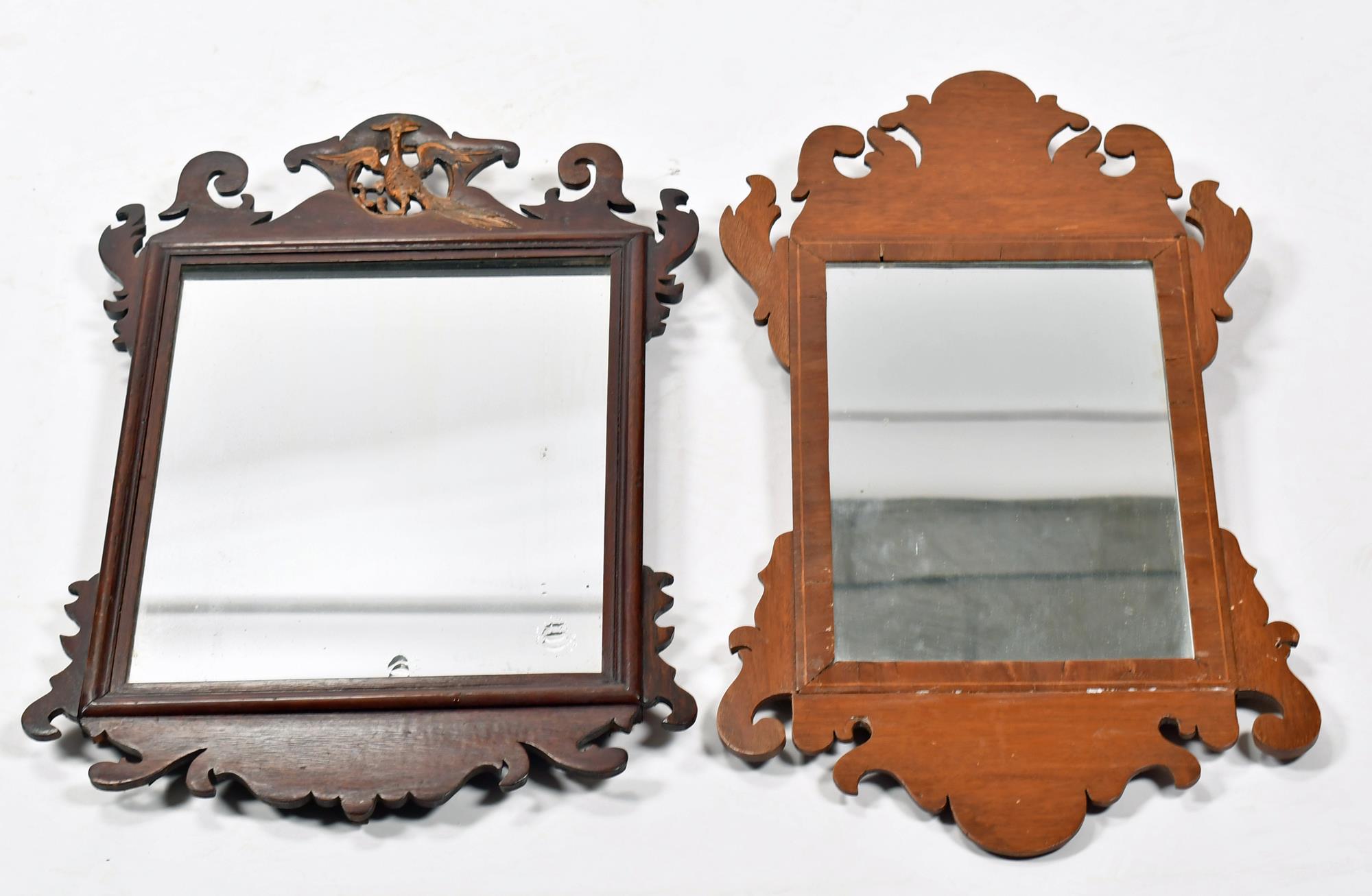 TWO PERIOD CHIPPENDALE WALL MIRRORS  3acc9a