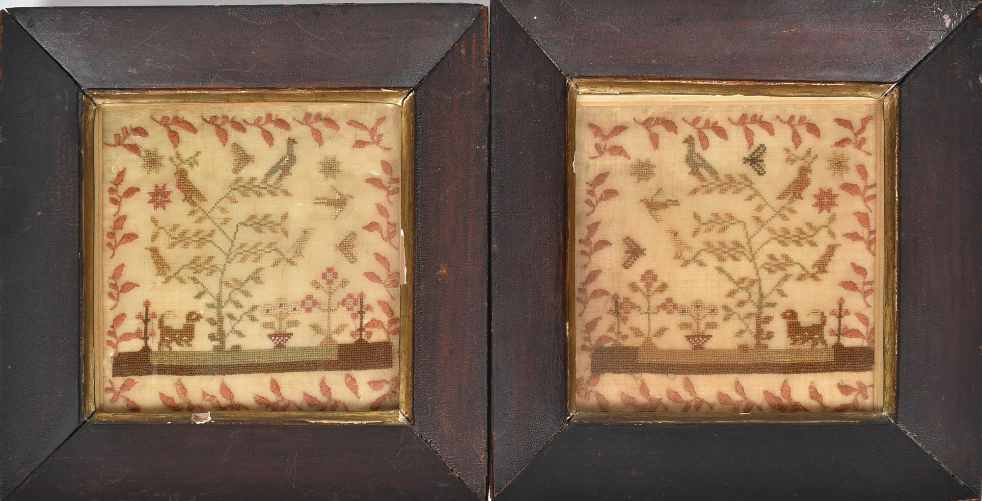 PAIR OF 19TH C SMALL SAMPLERS  3accb0