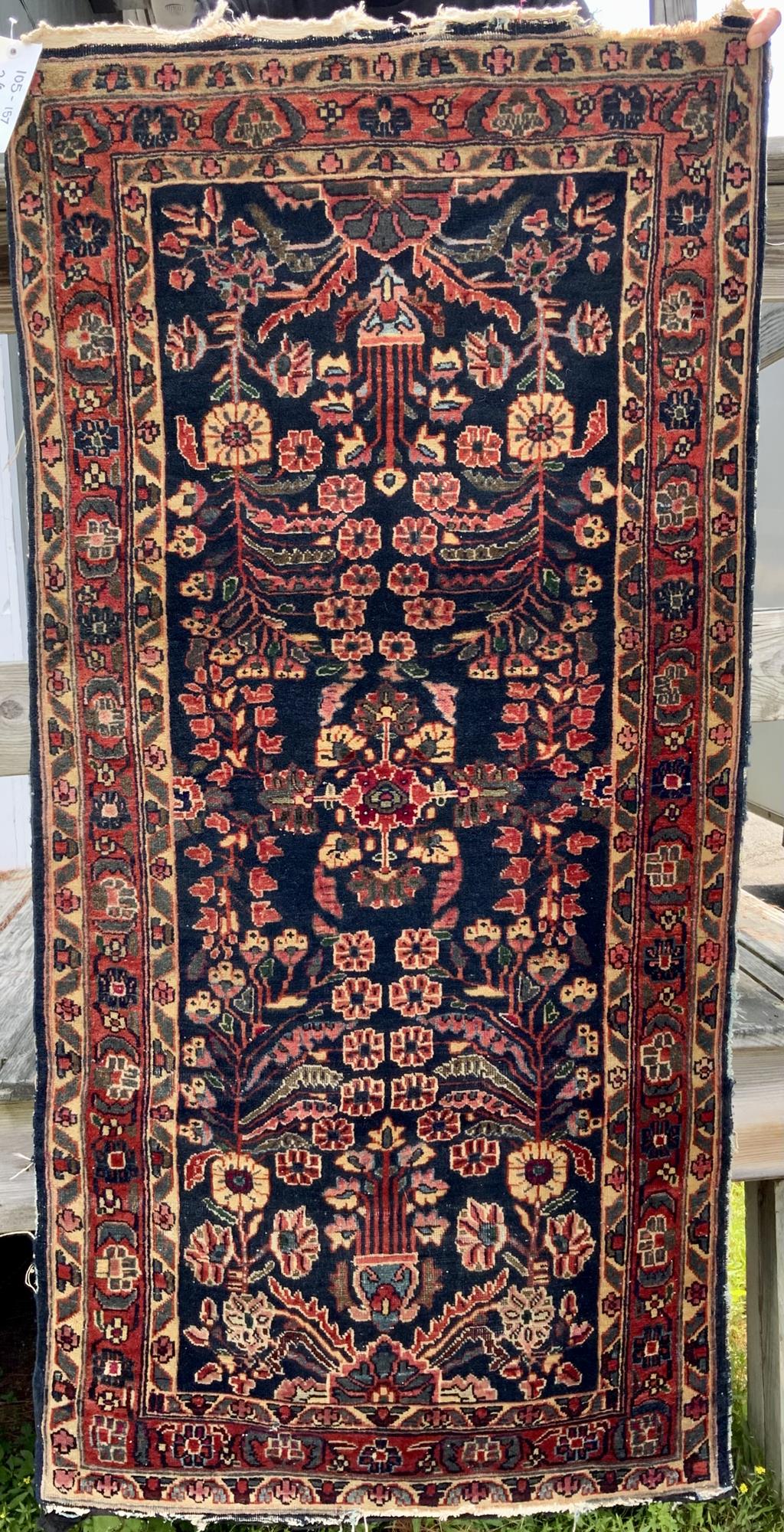 ANTIQUE ORIENTAL SCATTER RUG Small 3acd4c