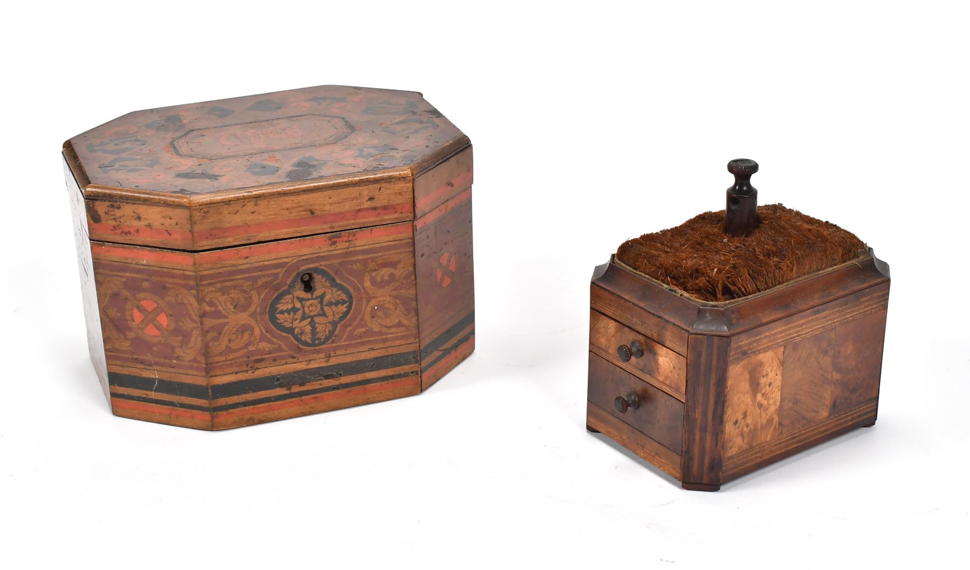 TWO 19TH C. BOXES. Including: a