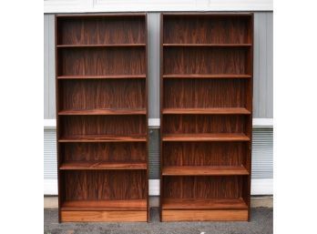 A pair of vintage rosewood veneered