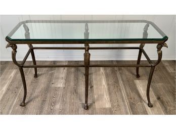Console table with iron frame with