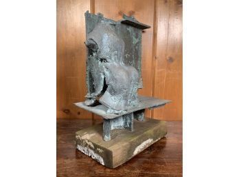 Bronze with headless figure sculpture  3ace2e